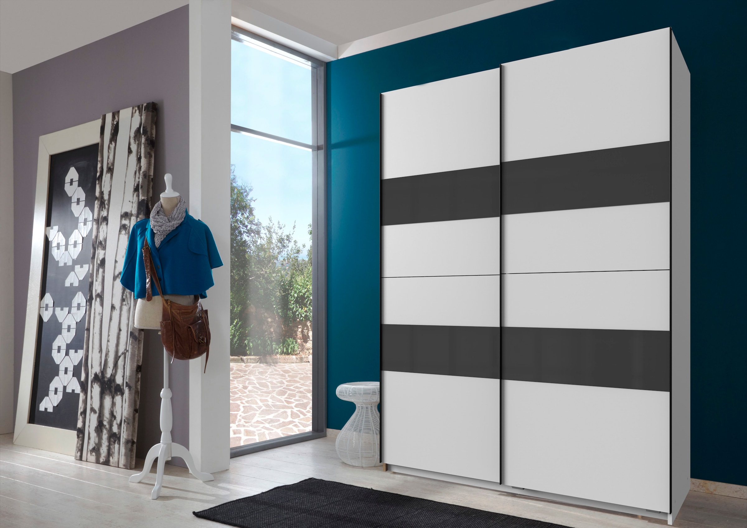 Wimex Schwebetürenschrank »Altona« mit Glaselementen und zusätzlichen Einlegeböden