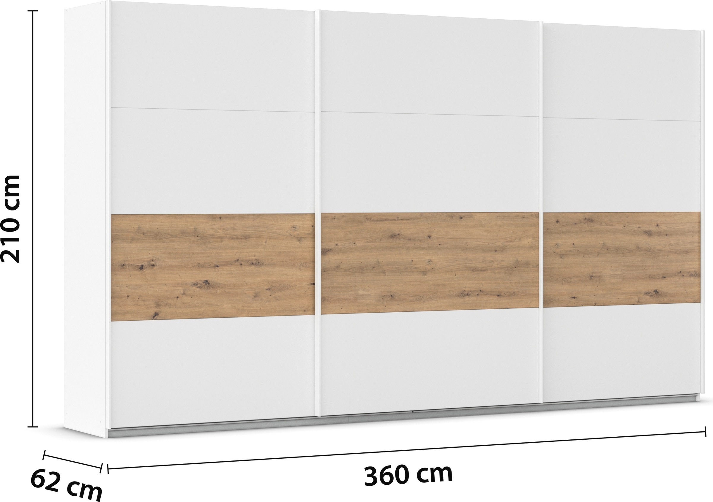 rauch Schwebetürenschrank »Schwebetürenschrank Kleiderschrank Schrank Garderobe CORTONA«, inkl. Inneneinteilung, 2 Stoffboxen und zusätzlichen Einlegeböden