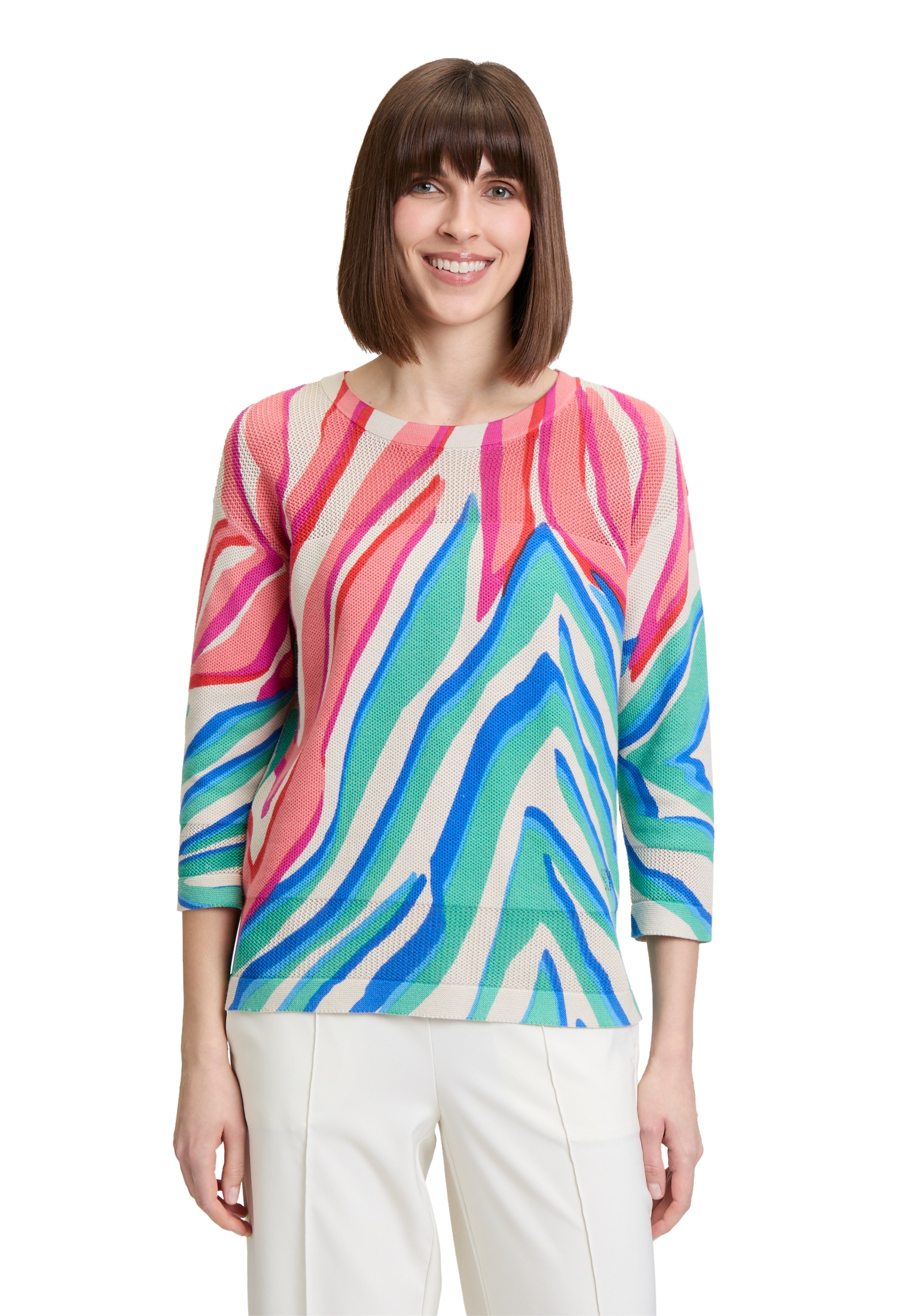 Betty Barclay Rundhalspullover »Feinstrickpullover mit Print«