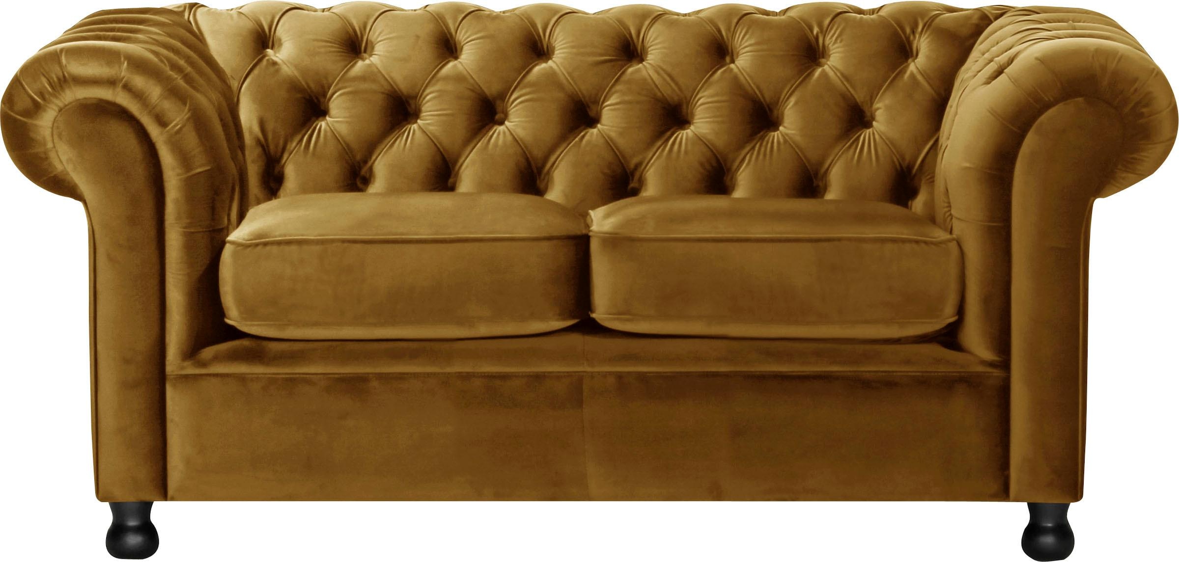 Home affaire Chesterfield-Sofa »Chesterfield Home 2-Sitzer«, mit edler Knopfheftung und typischen Armlehnen