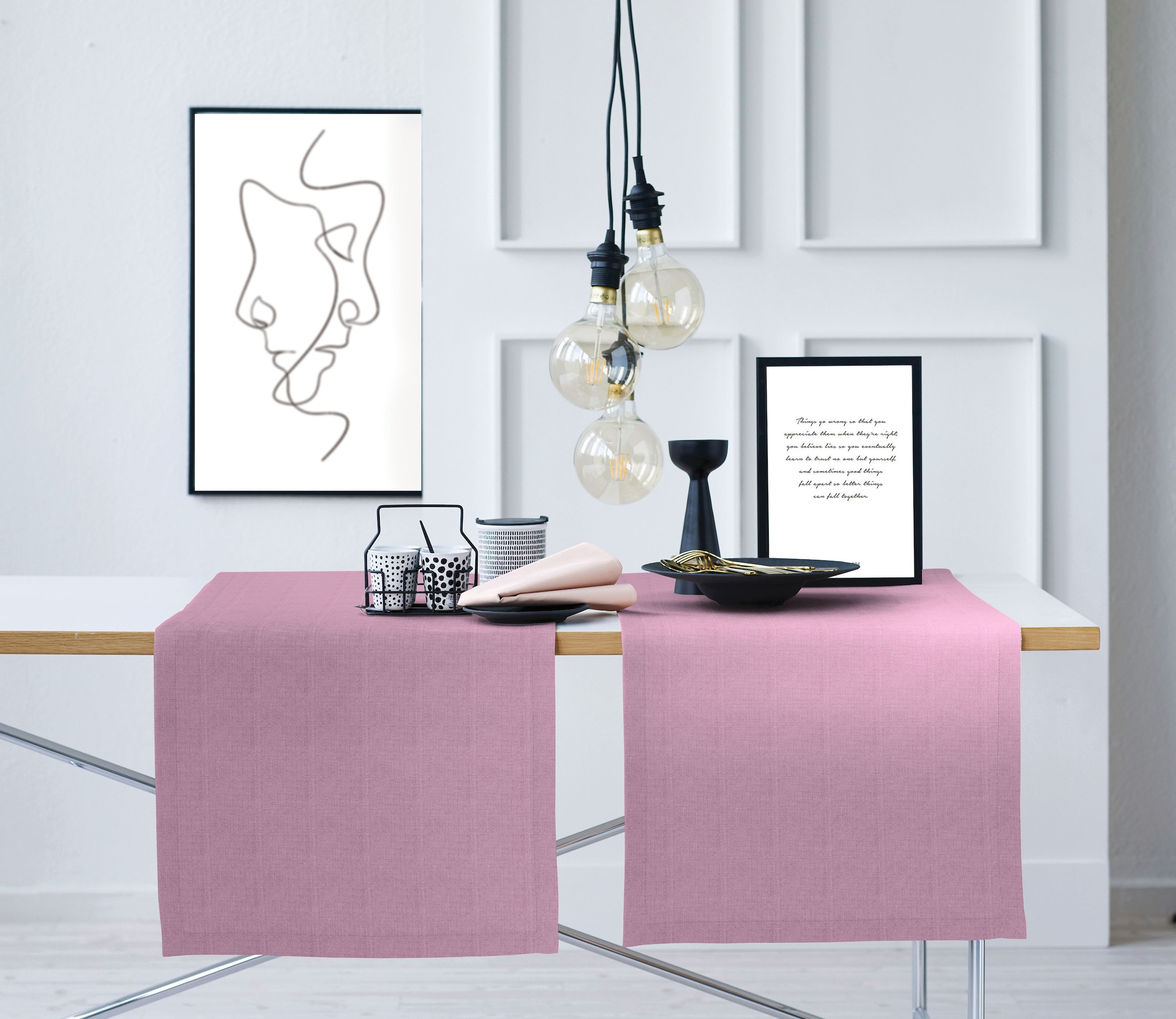 APELT Tischläufer »Arizona, Uni-Basic« Leinenoptik