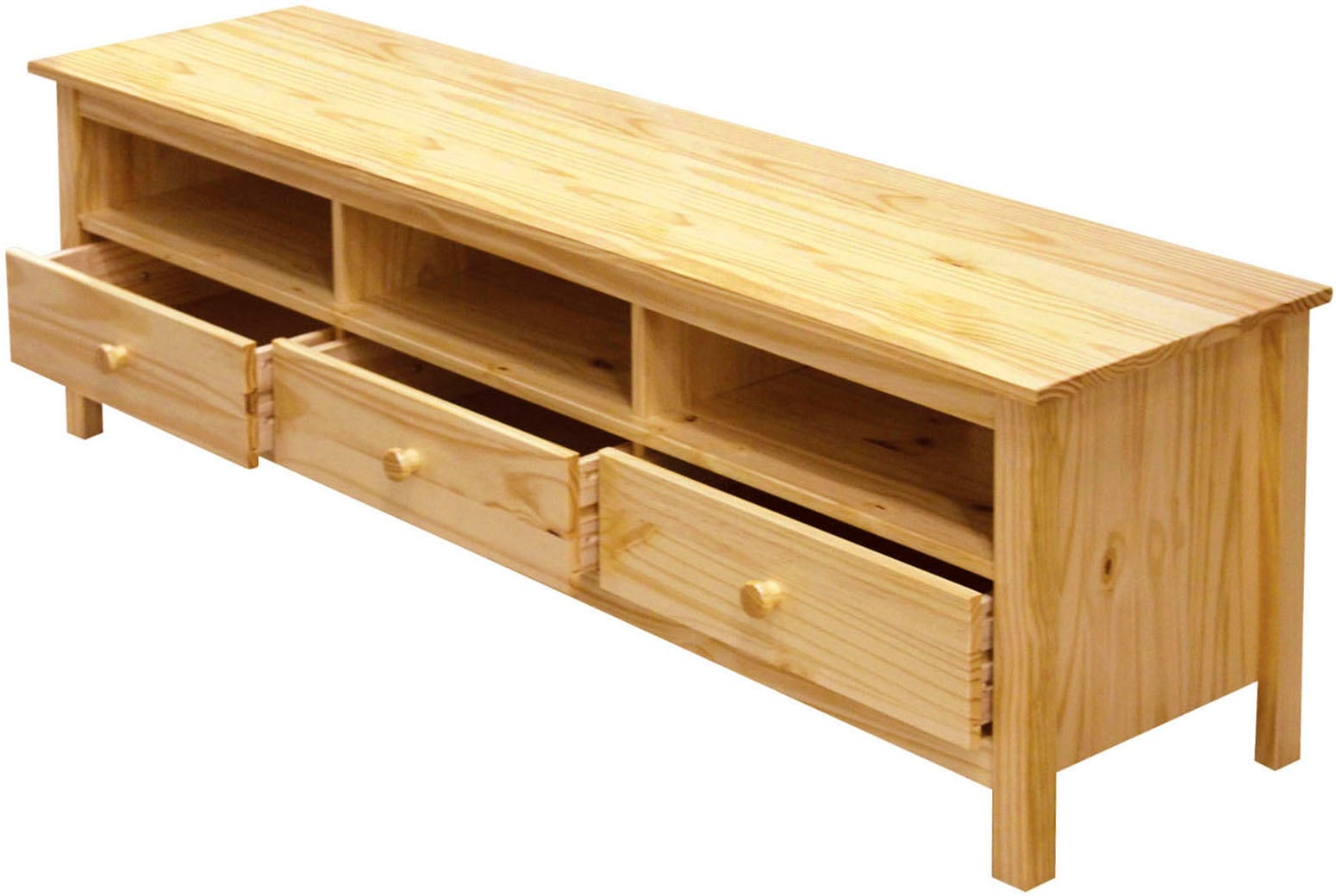 Möbilia Lowboard 1 Stk. tlg. Kommode mit drei Kabeldurchführungen