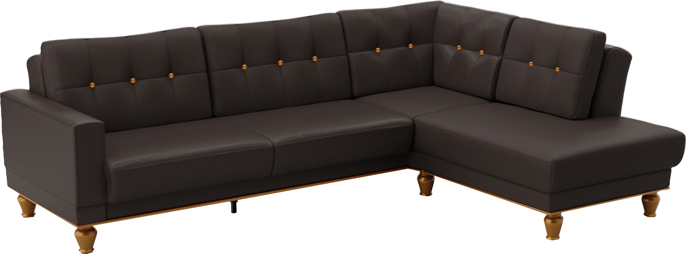 sit&more Ecksofa »Orient 5 L-Form«, mit Strass-Stein, wahlweise mit Bettfunktion und Bettkasten