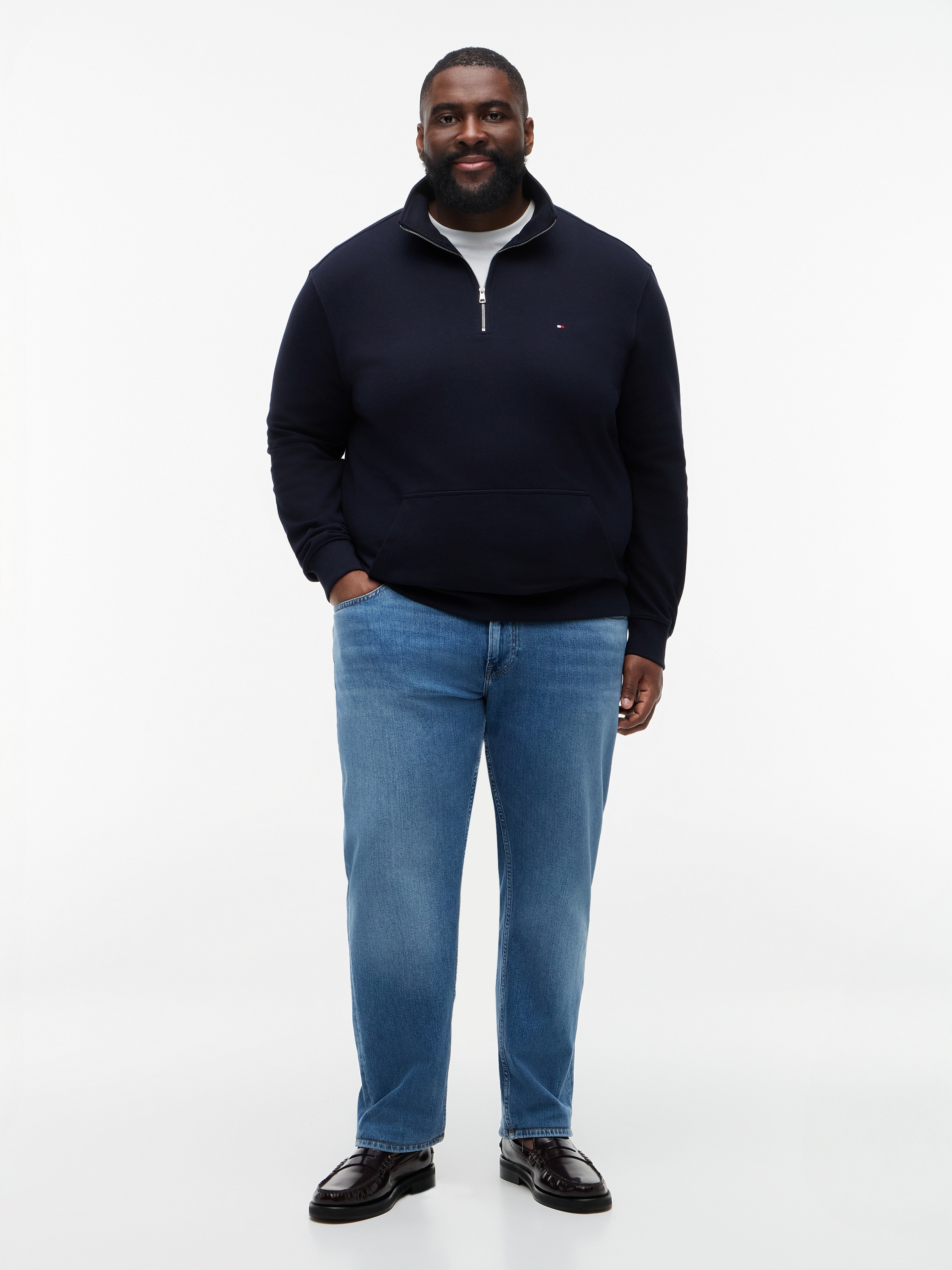 Tommy Hilfiger Big & Tall Sweatshirt »BT-ESSENTIAL TERRY NEW 1/4 ZIP«, Große Größen

