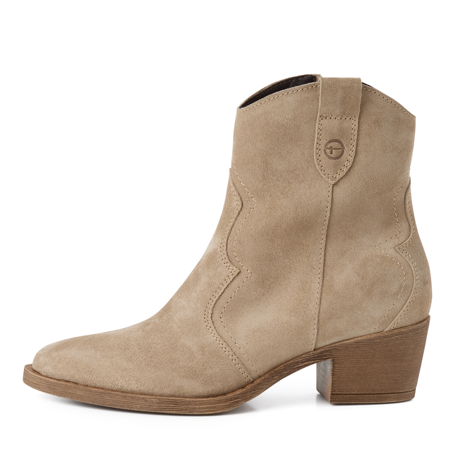 Tamaris Cowboy Stiefelette  Blockabsatz, Festival, Western-Boots mit modischen Nähten