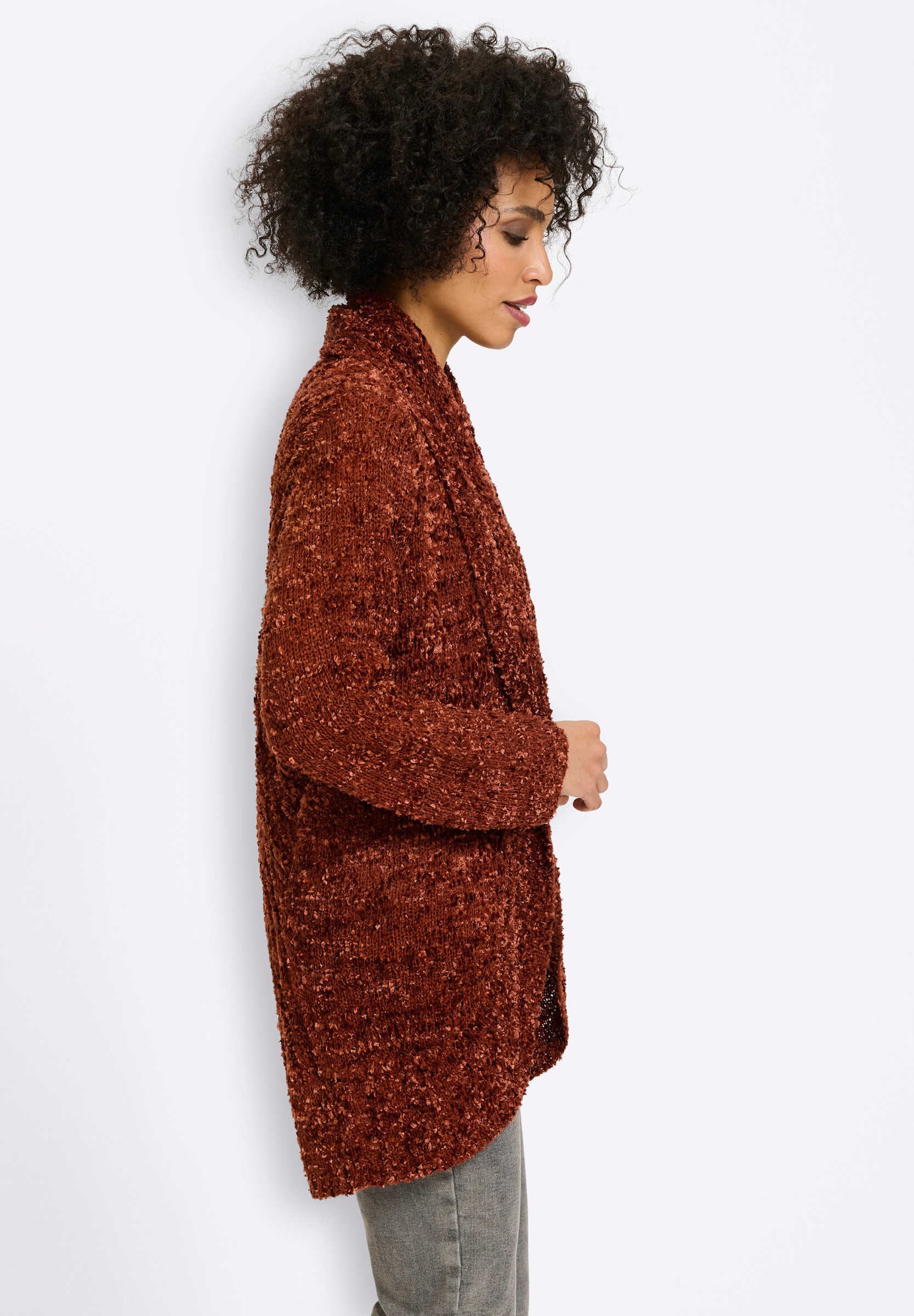 heine Strickjacke »Strickmantel Longstrickjacke aus Chenille«