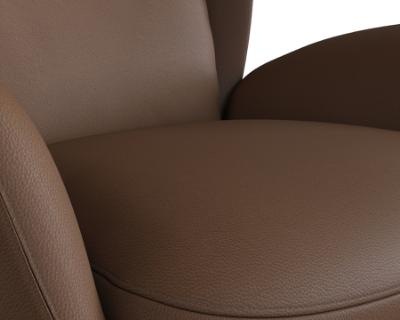 FLEXLUX Ohrensessel »Padova Scandic Design Sessel, erstklassiger Sitz- und Wohlfühlkomfort«, Stil & Komfort, organische Form, Ledenstütze integriert, Fuß schwarz