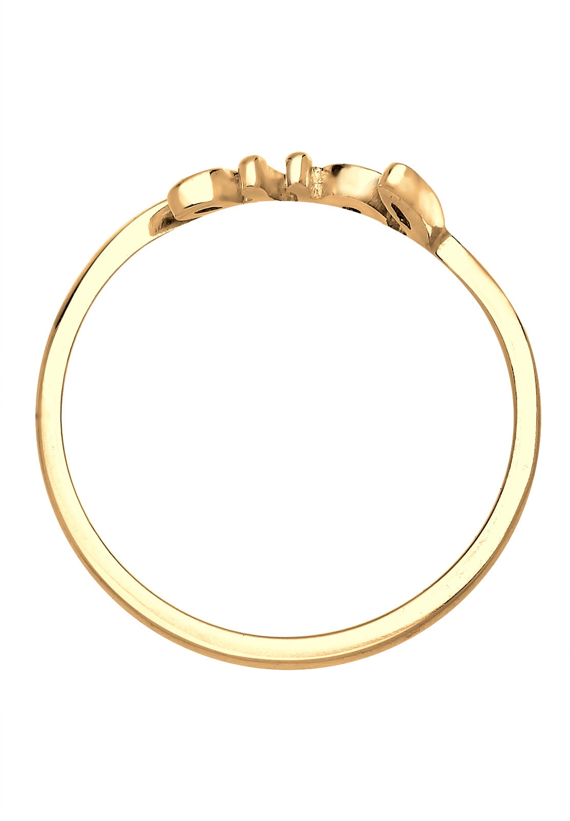 Elli DIAMONDS Verlobungsring »Ring Love-Schriftzug Diamant Weiß (0,03 ct) 585 Gelbgold«