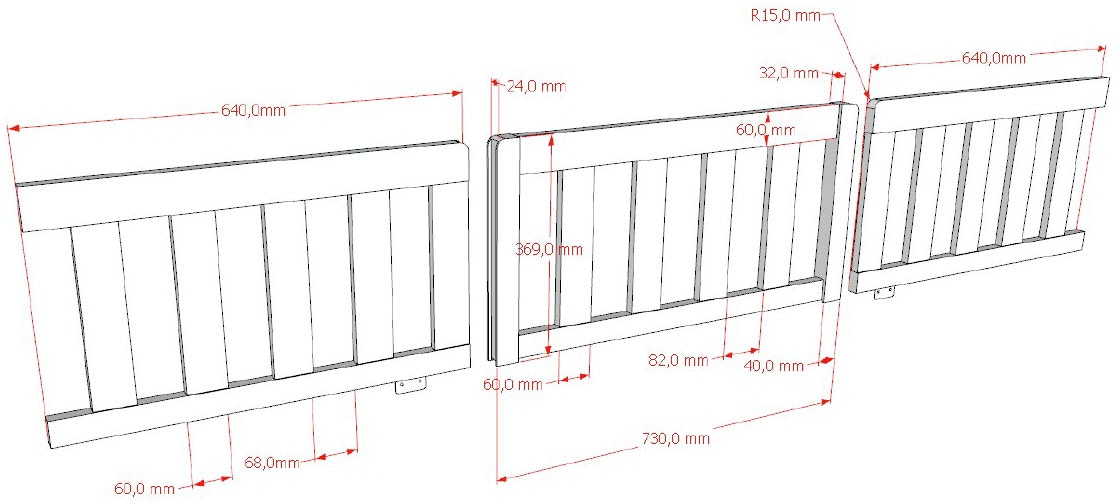 Vipack Hausbett »Dallas, Massivholzbett mit Dachaufbau umbaubar vom Boden- zum Daybett« inkl. Lattenrost, Rausfallschutz, Sprossen, 90 oder 140x200 cm breit,  stabil und standfest gebaut, wahlweise Kiefer massiv natur oder weiß