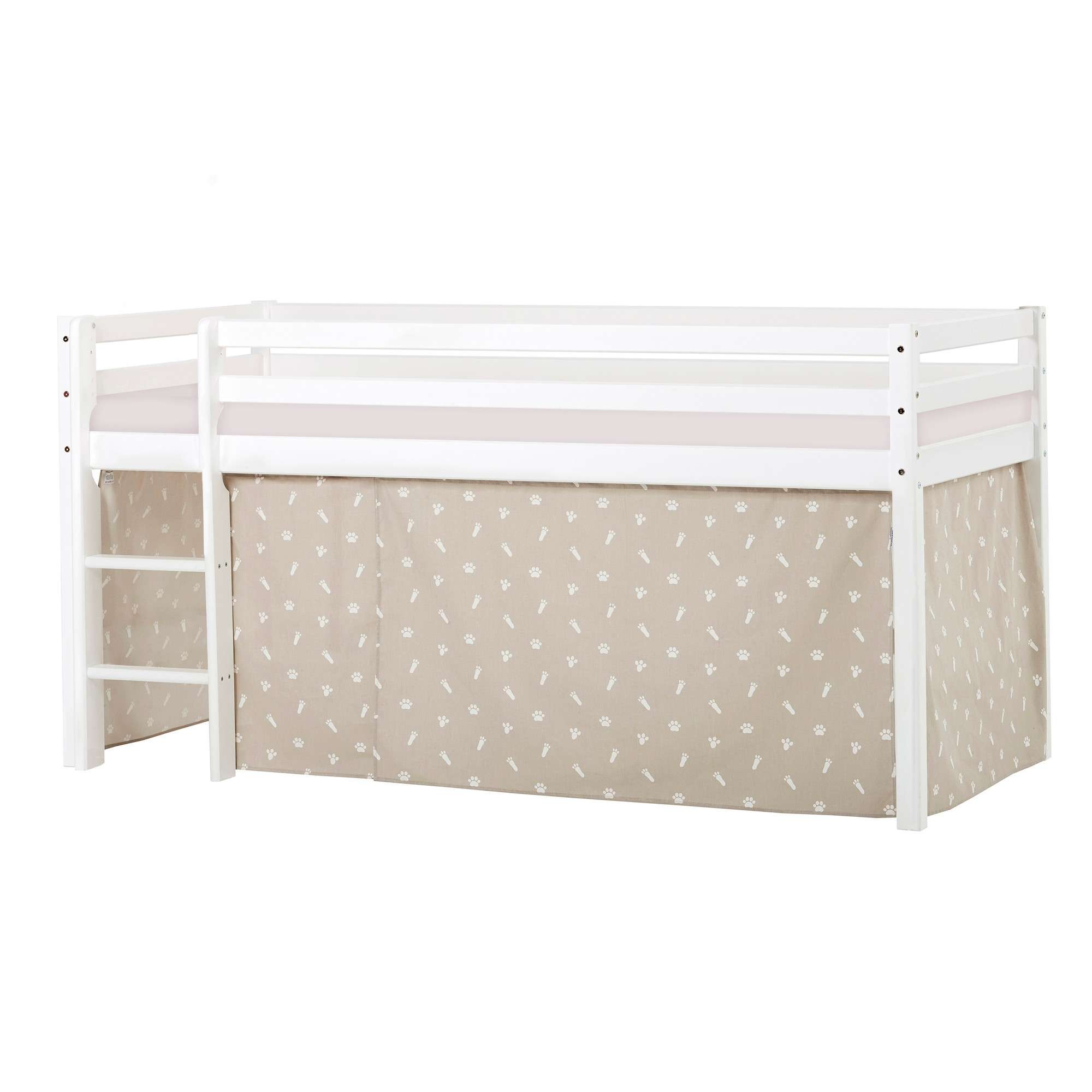 Hoppekids Hochbett »ECO Dream, Kinderbett, Spielbett, Halbhohes Bett aus Massivholz«, inkl. Vorhang-Set Creator, Bettgröße & Matratze wählbar