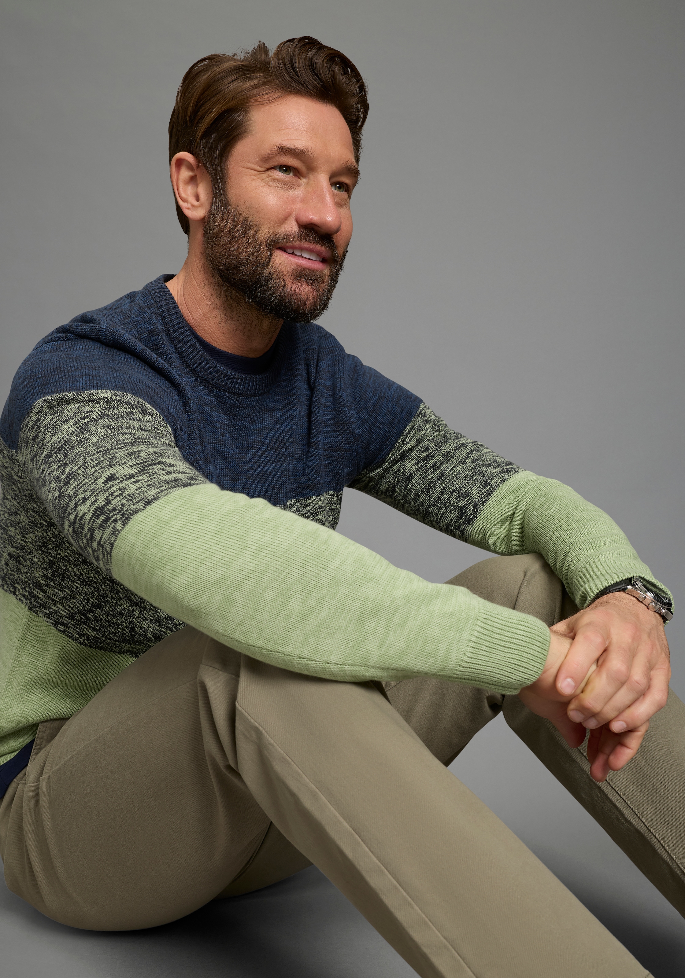 Man's World Rundhalspullover »Bis Größe 5 XL, in vielen  Farben!  Preis- Leistungsbestseller« mehrfarbig, bequeme Paßform