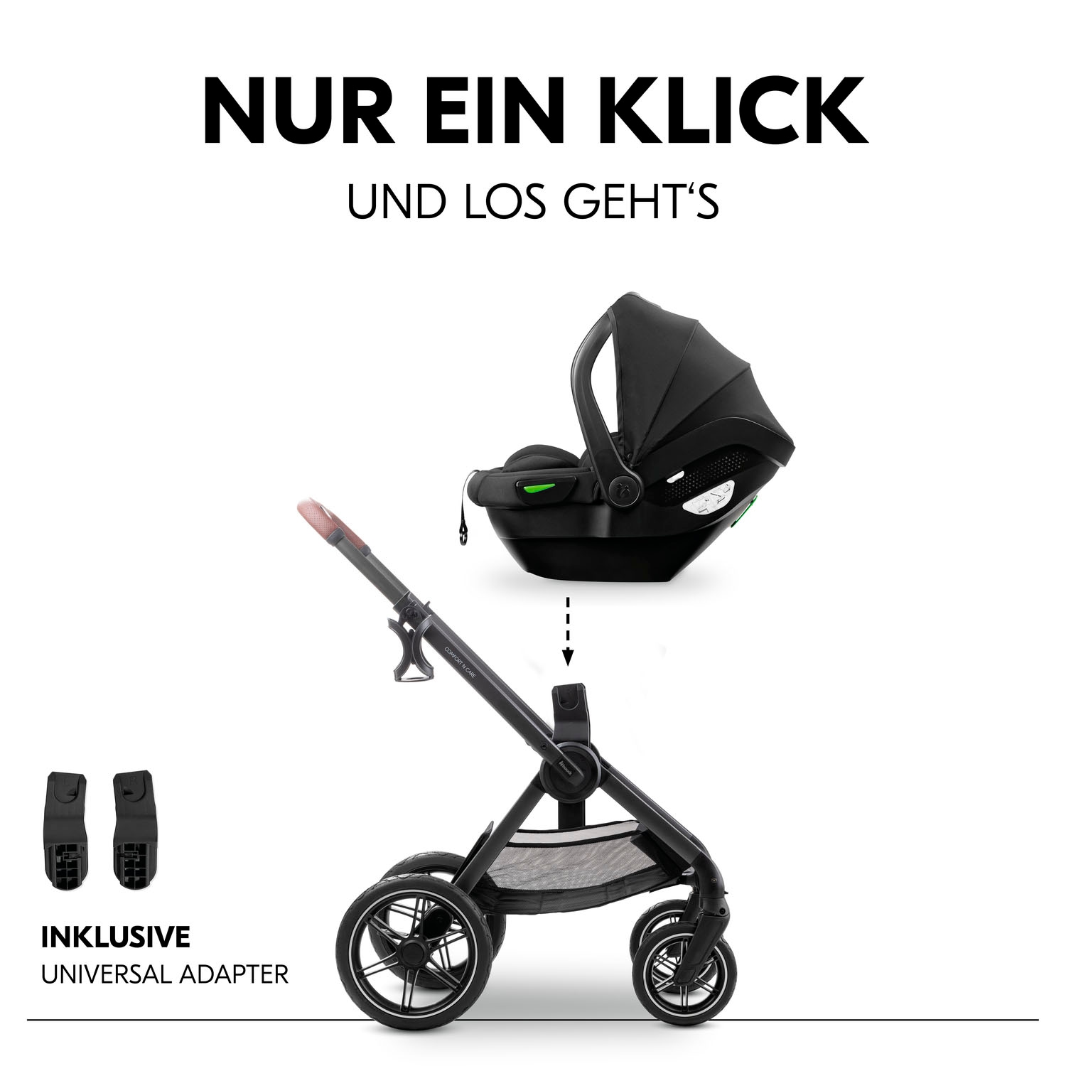 Hauck Kombi-Kinderwagen »Comfort N Care«, 22 kg, Belastbarkeit bis 22 kg