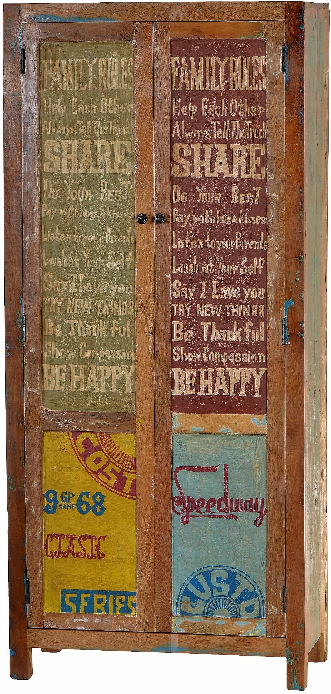SIT Stauraumschrank »Speedway«, aus recyceltem Altholz, Breite 80 cm, Shabby Chic, Vintage