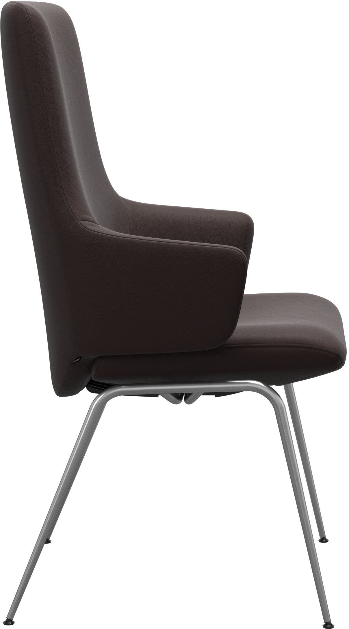 Stressless® Polsterstuhl »Laurel«, Leder PALOMA, High Back mit Armlehne, Größe L, mit Beinen aus Stahl in Schwarz matt