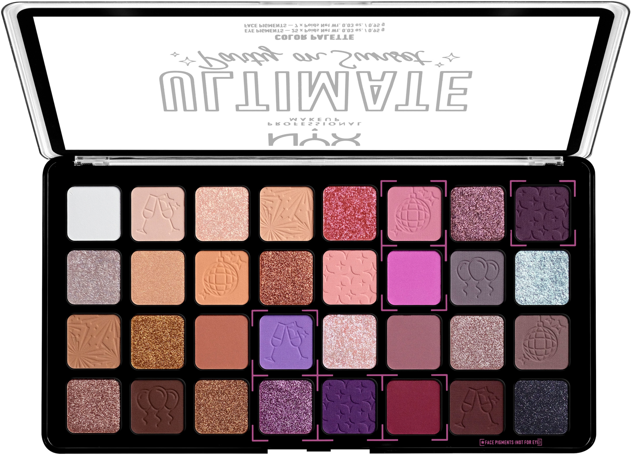 NYX Lidschatten-Palette »NYX Professional Makeup Ultimate Shadow Palette 32-Pan«, mit verschiedenen Nuancen
