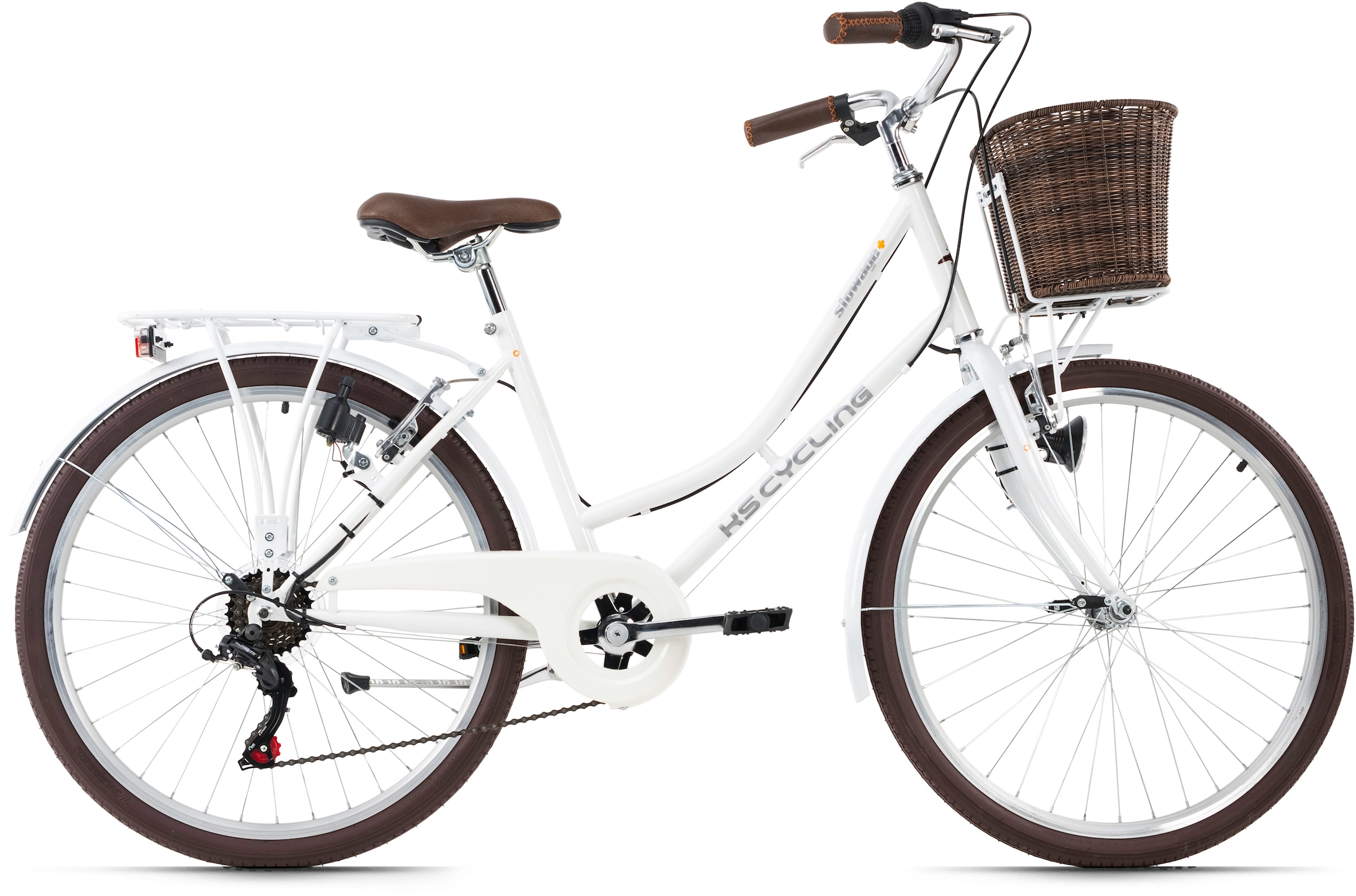 KS Cycling Cityrad »Stowage«, 6 Gang, Shimano, Tourney Schaltwerk, Kettenschaltung, für Damen, Kettenschaltung