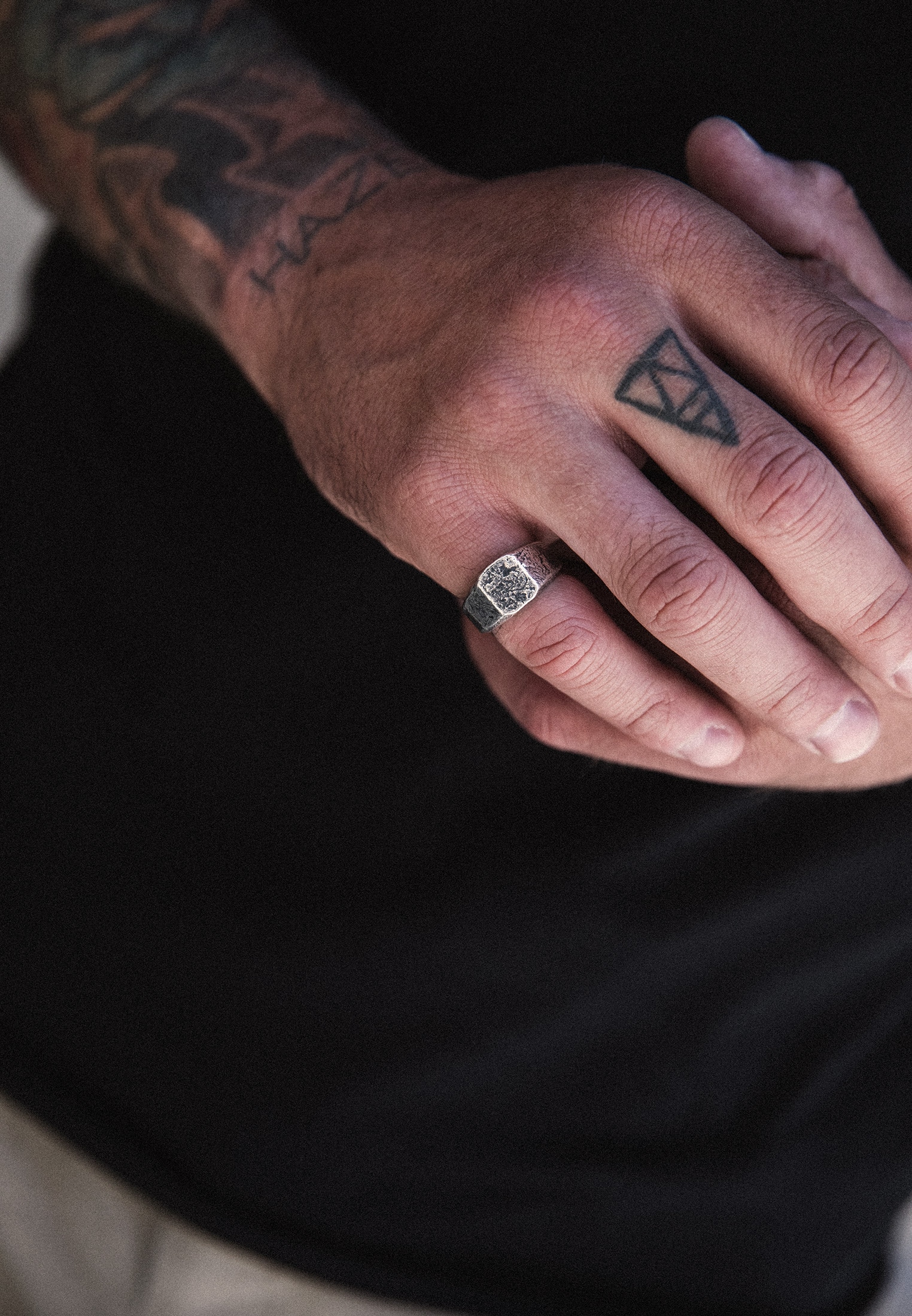 HAZE & GLORY Siegelring »Ring Siegelring - Strukturiert 925 Silber«