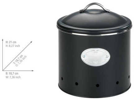 WENKO Vorratsdose »Modell Nero«, (1 tlg.), luftdurchlässige Dose im Retro-Design, ideal für Zwiebeln & Kartoffeln