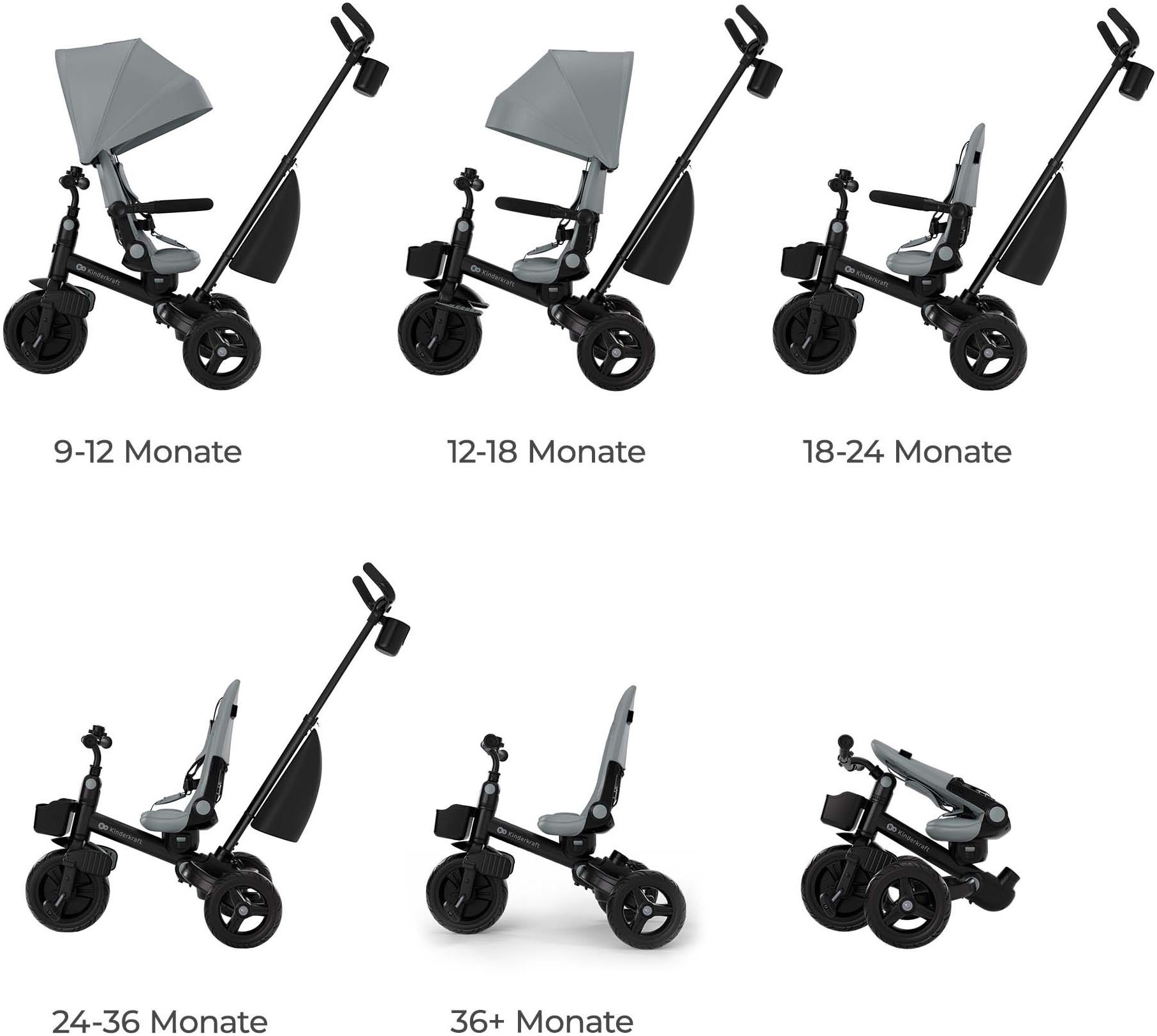 Kinderkraft Dreirad »Aveo 2 Plus« multifunktional