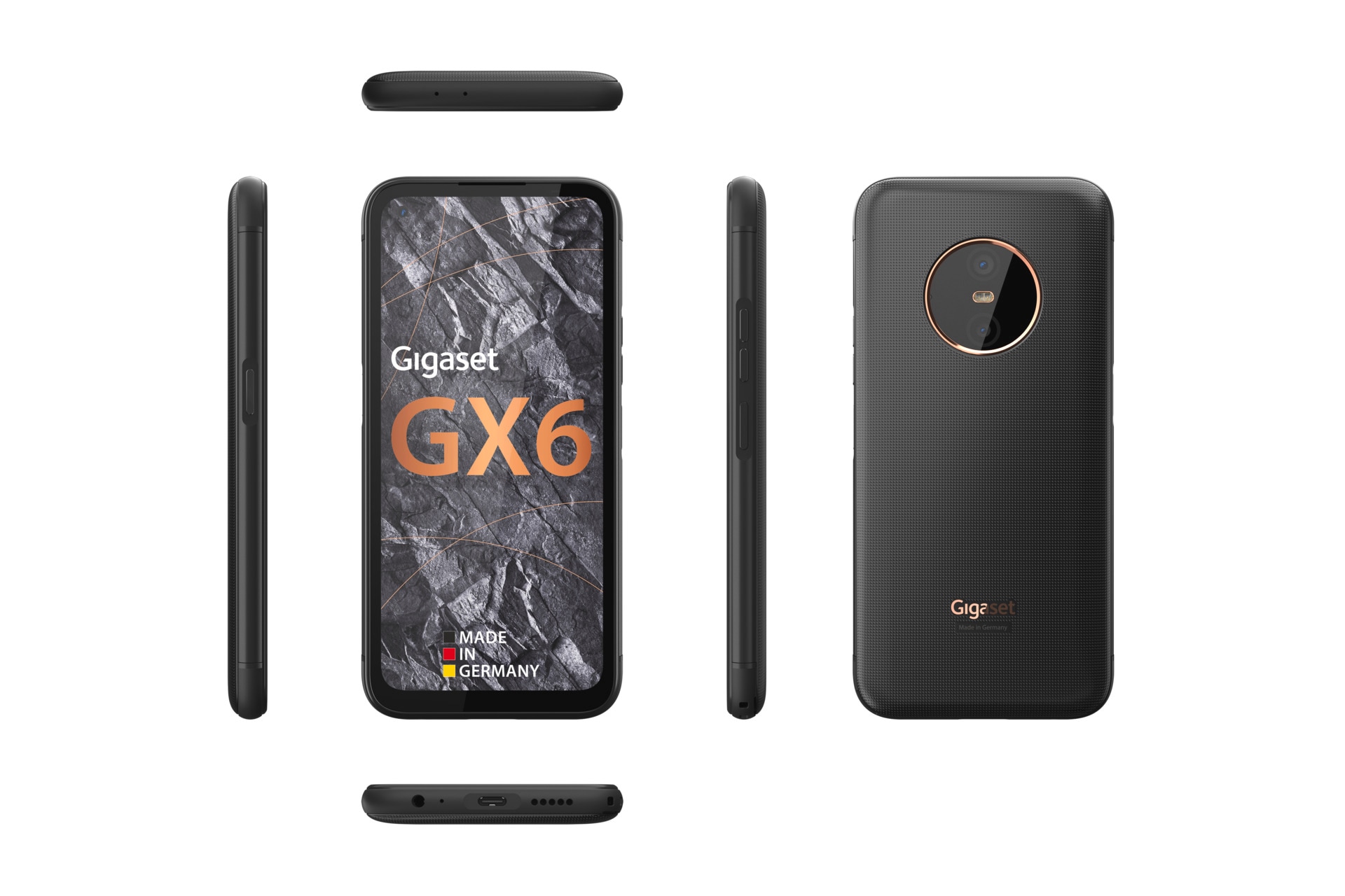 Gigaset Smartphone »GX6 PRO«, Schwarz, 16,76 cm/6,6 Zoll, 128 GB Speicherplatz, 50 MP Kamera