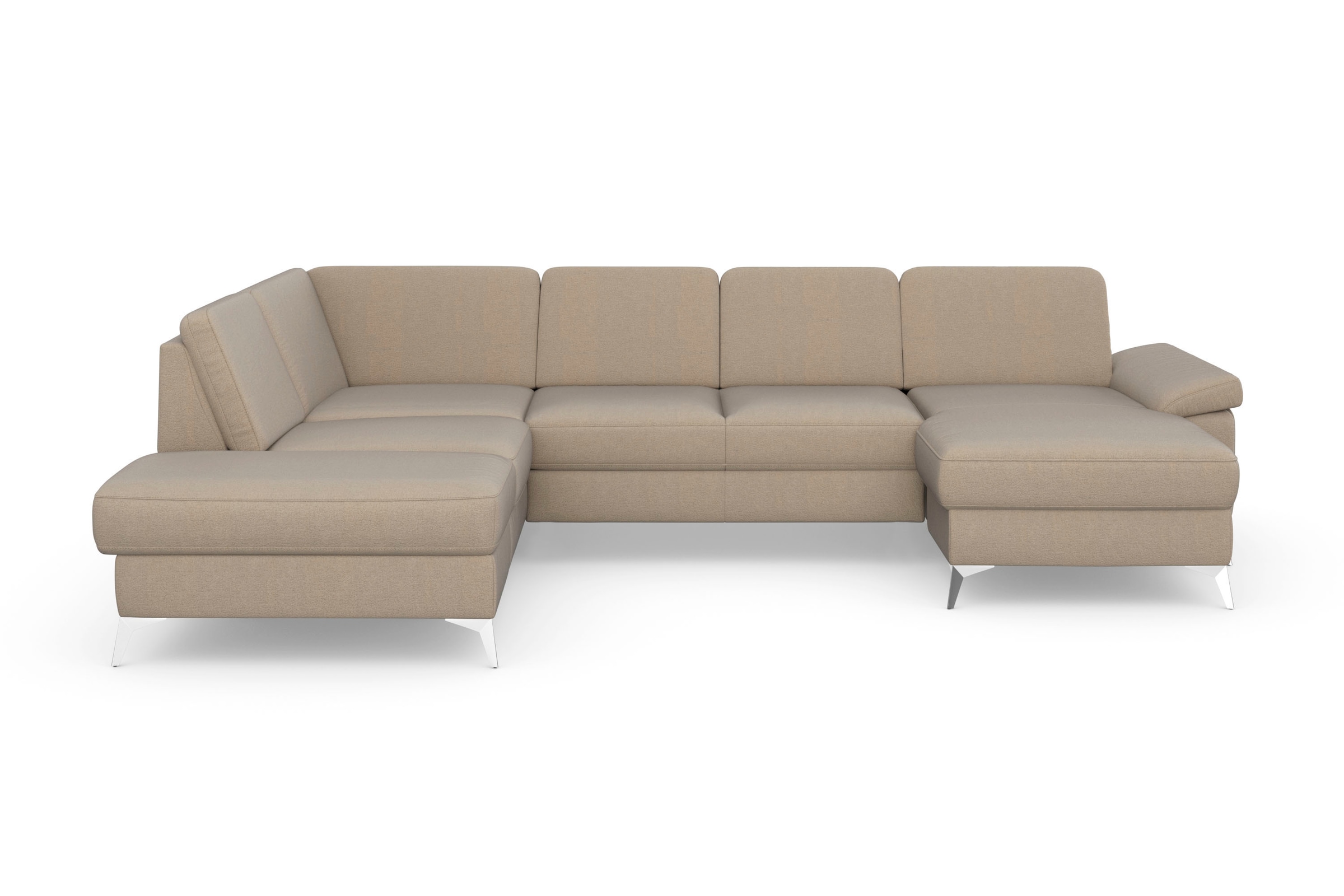 sit&more Wohnlandschaft »Padua U-Form«, inklusive Sitztiefenverstellung, Armteilfunktion und Federkern