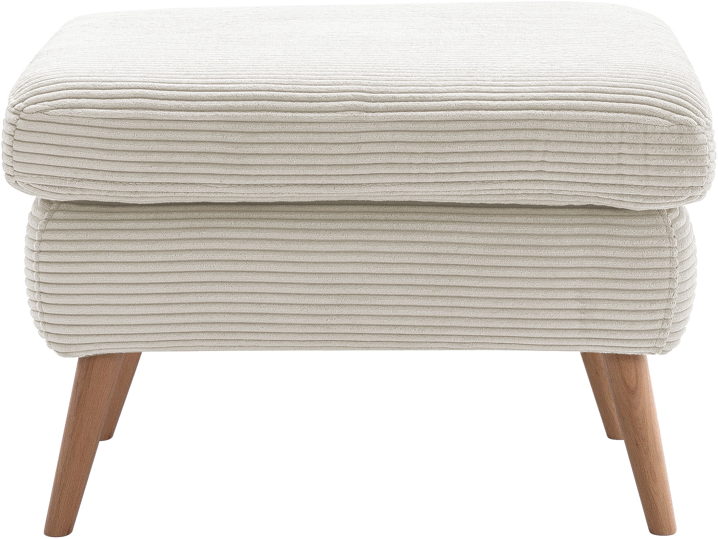 exxpo - sofa fashion Hocker »Scandi bequem und elegant mit hohem Holzfuß«, bequem und elegant mit hohem Holzfuß