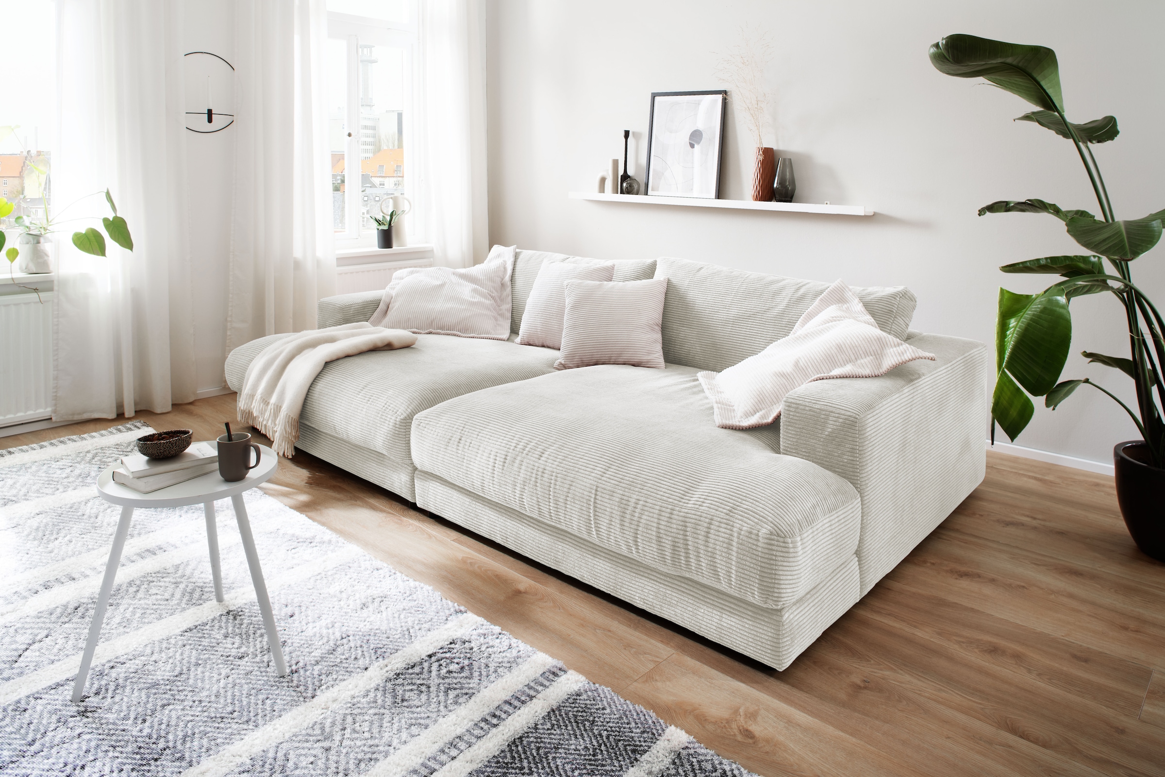 PLACES OF STYLE Loungesofa »Enisa, B/T/H: 290/170/85 cm« Zeitloses und stylisches Loungemöbel, Mega-Sofa, Big-Sofa XXL