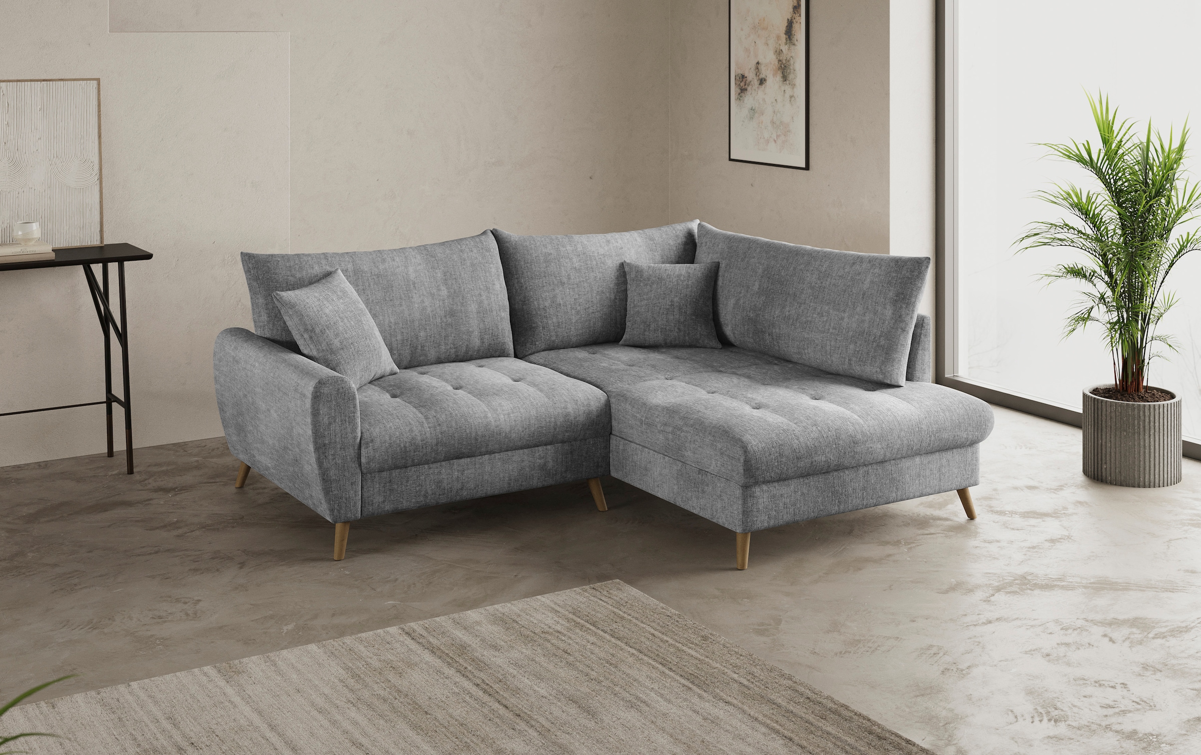 Mr. Couch Ecksofa »Blackburn II L-Form«, Wahlweise mit Kaltschaumpolsterung bis 140 kg belastbar
