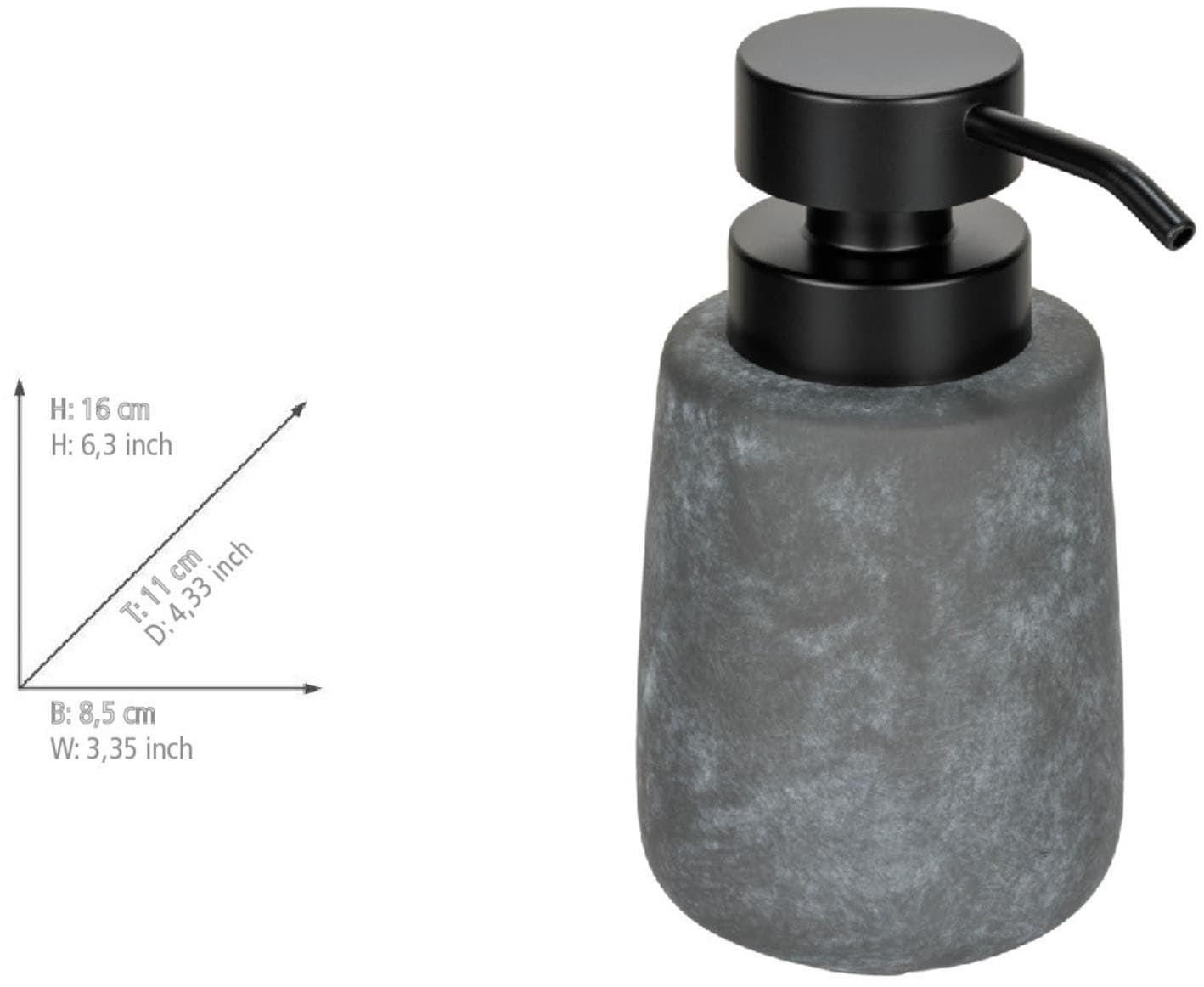 WENKO Badaccessoire-Set »Sacile« bestehend aus Seifenspender und Zahnputzbecher, Keramik in Beton-Optik