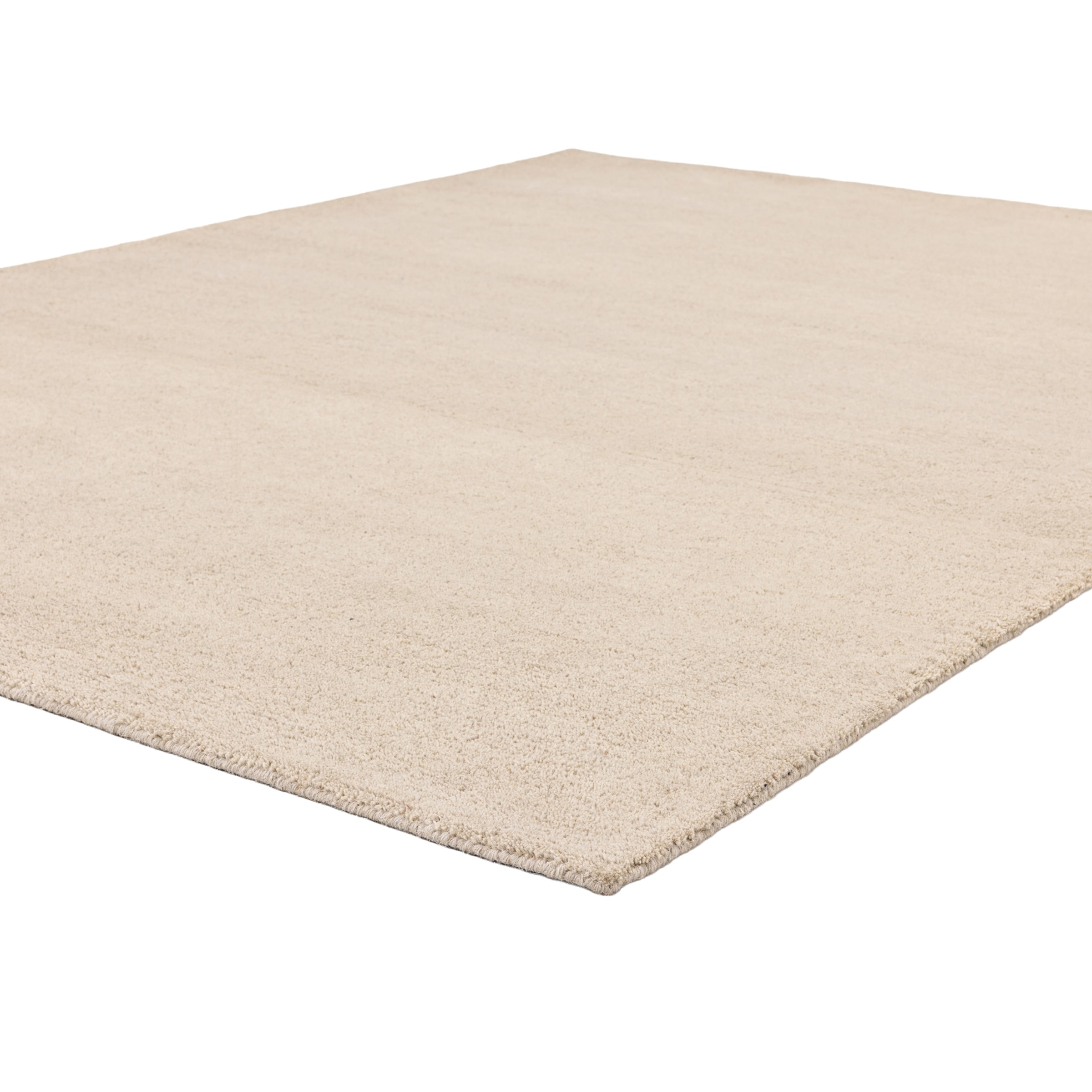 OTTO home Wollteppich »Gabbo Natur, Handgefertigt, Teppich, reine Wolle, meliert« rechteckig 14 mm Höhe reine Wolle, Uni, Wohnzimmer, Schlafzimmer, Esszimmer