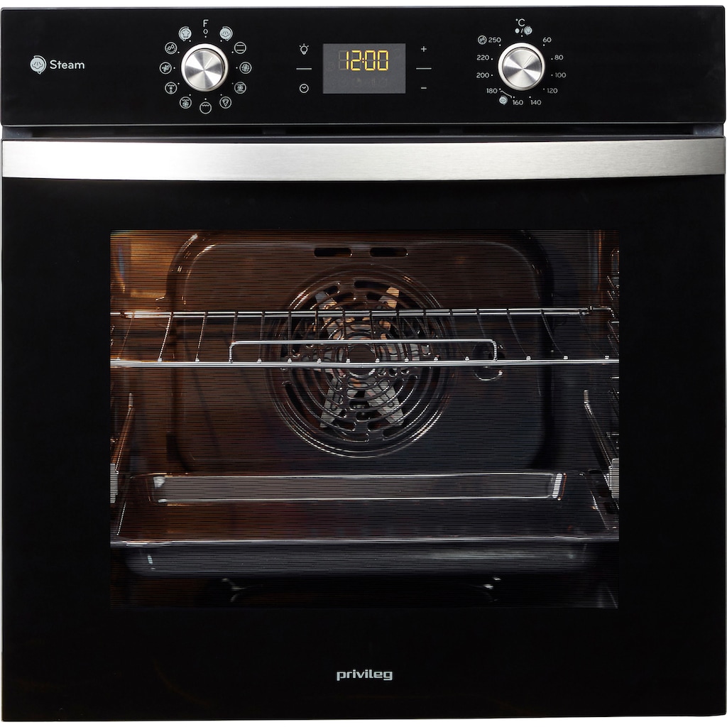 Privileg Backofen-Set »BAKO Turn&Go Steam 600«, PBWK3 JH8S BLG, mit Backauszug, Hydrolyse