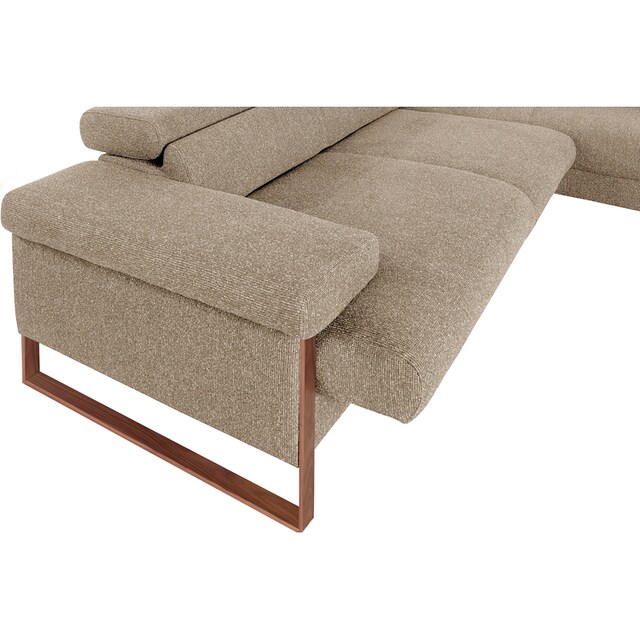 2016, W.SCHILLIG Breite Award bequem Nussbaum Fußgestell Design German cm kaufen 281 Ecksofa »finn«, natur,