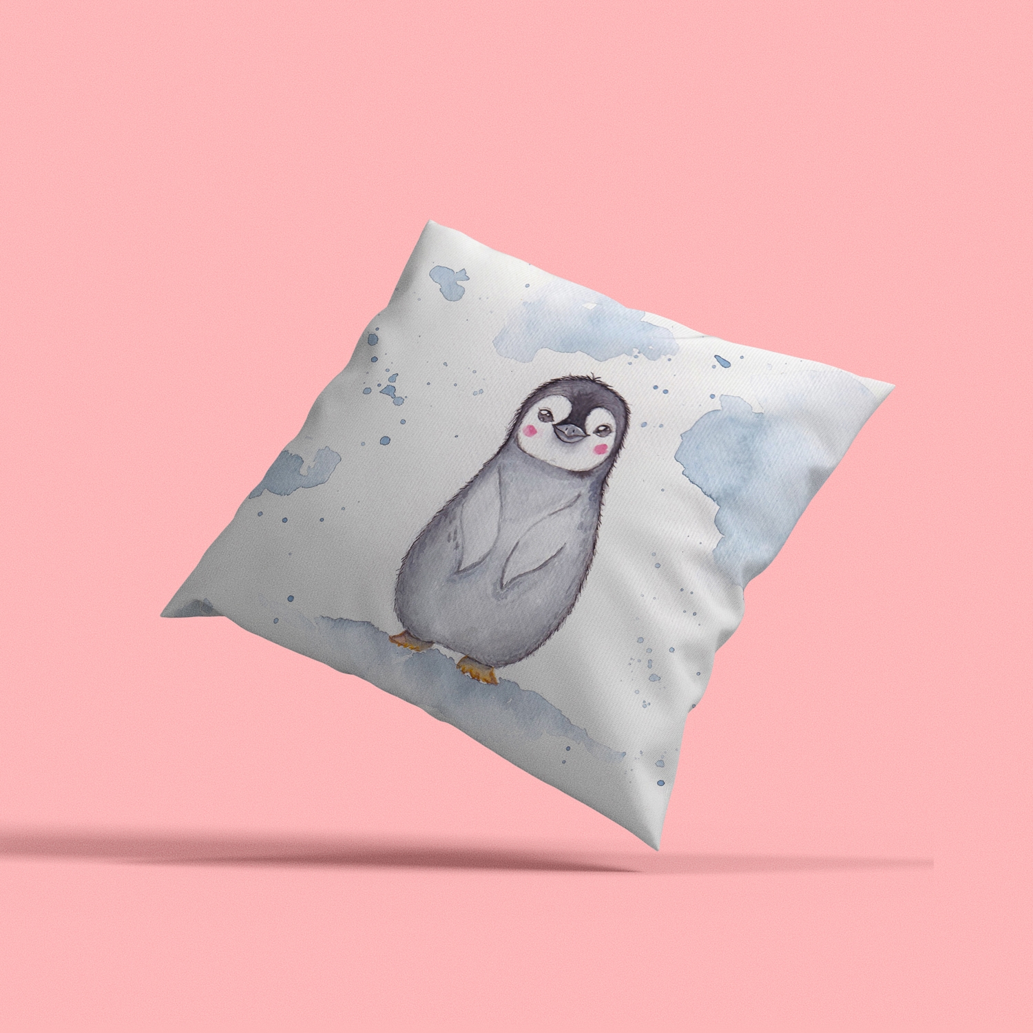 queence Dekokissen »Pinguin Baby«, Kissenhülle mit HD Premium Druck, geruchsneutral, 40x40cm