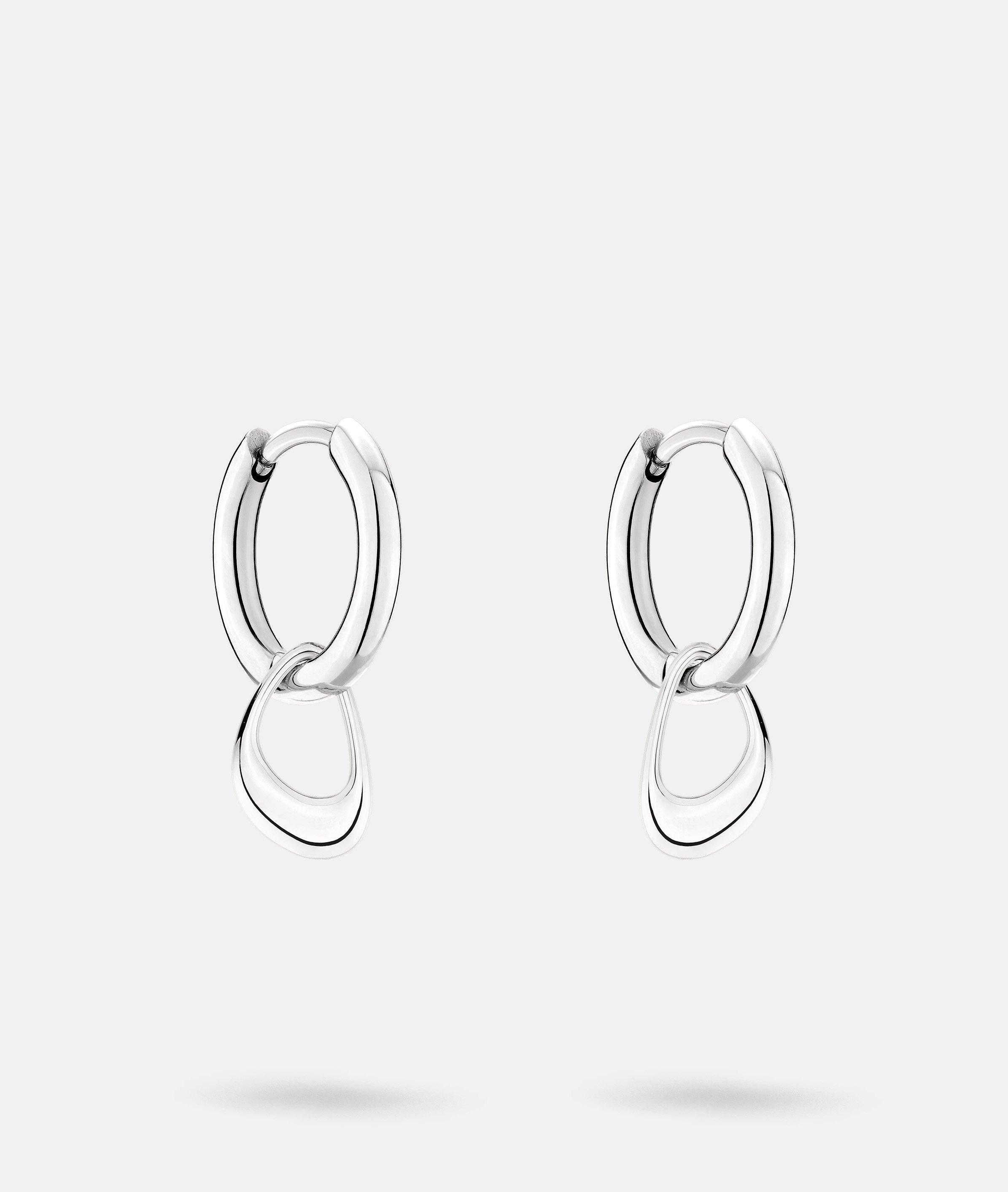 Liebeskind Berlin Paar Creolen »Schmuck Geschenk Edelstahl Ohrringe The Organic« Einhänger abnehmbar
