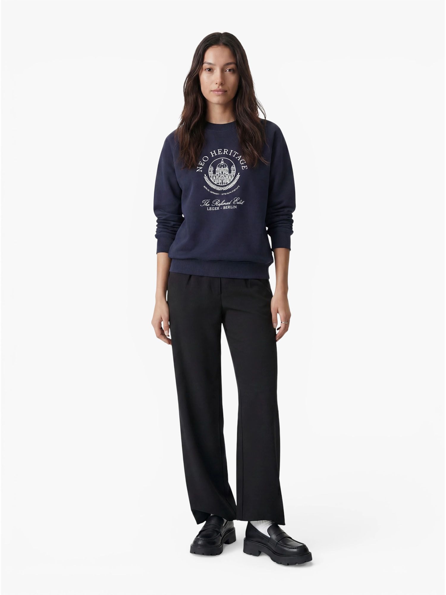 LeGer Sweater »Bettina, LeGer by Lena Gercke«, Baumwollmix, bestickt
