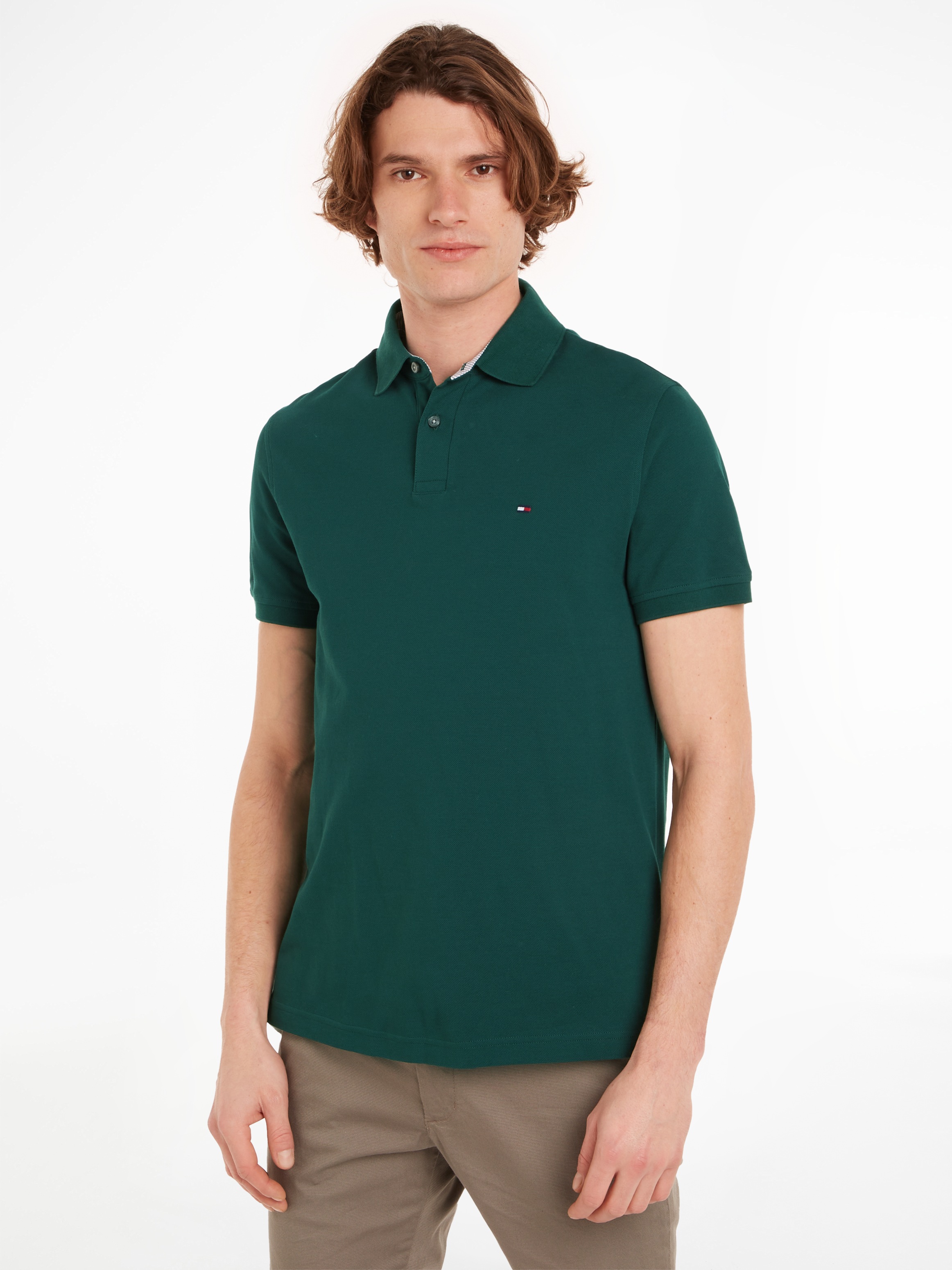Tommy Hilfiger Poloshirt »1985 REGULAR POLO«, mit Tommy Hilfiger Kontraststreifen innen am Kragen
