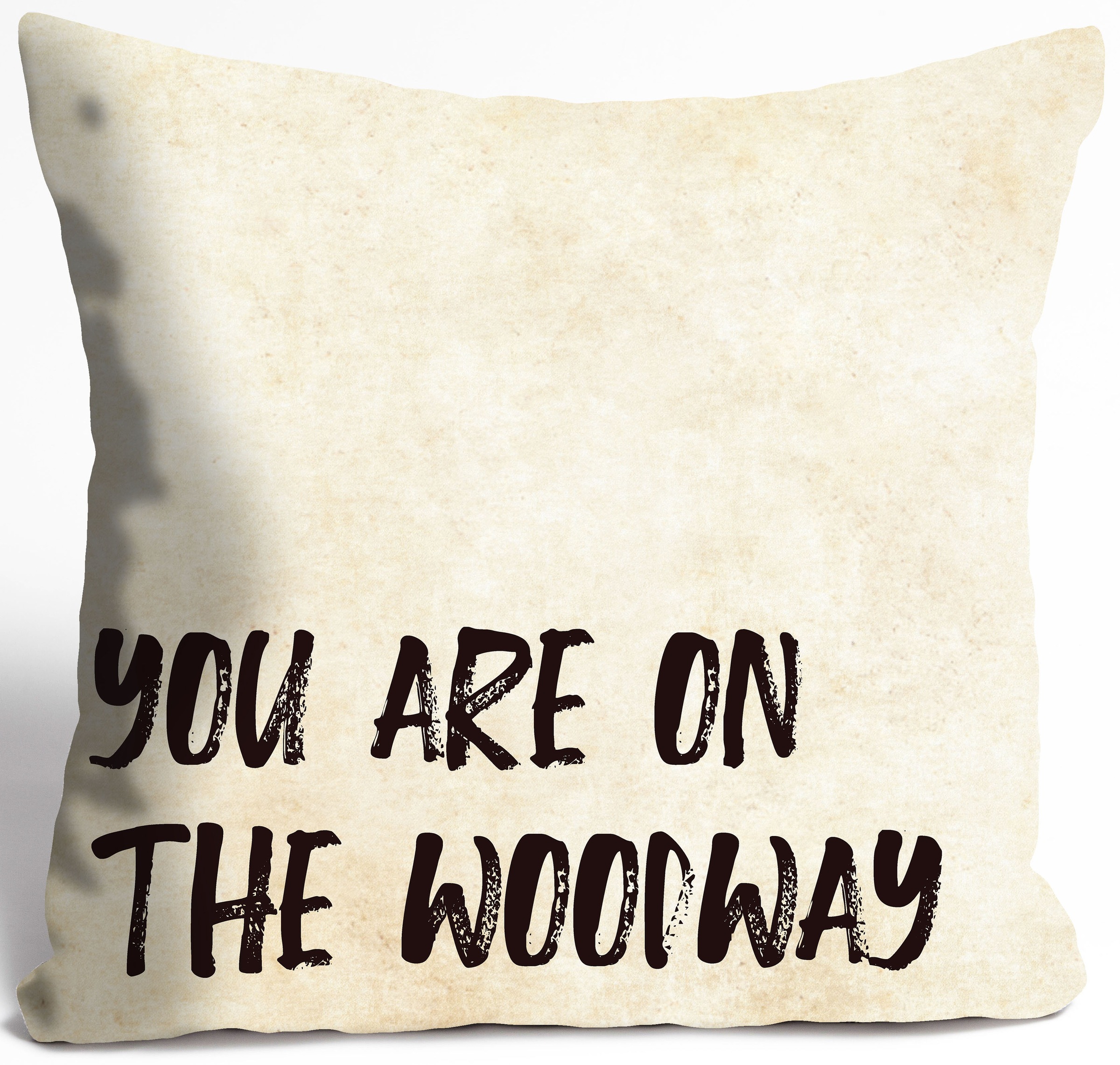 queence Dekokissen »YOU ARE ON THE WOODWAY« Kissenhülle ohne Füllung, 1 Stück