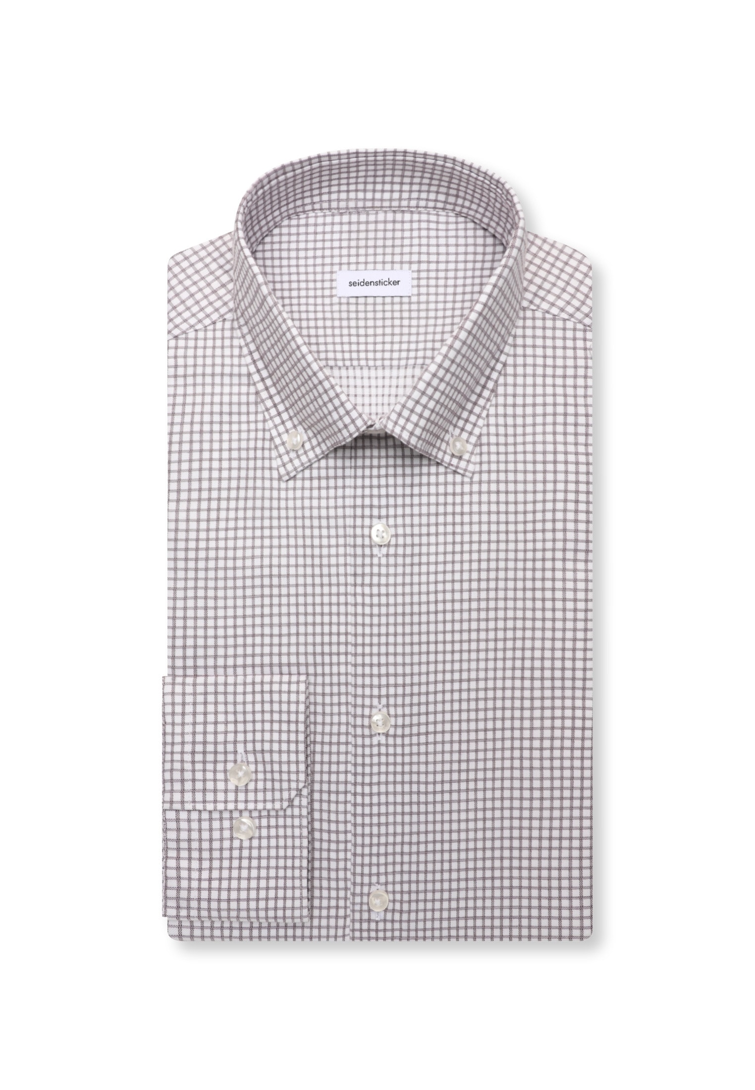 seidensticker Businesshemd »Schwarze Rose« Slim 1/1 Button-Down-Kragen Karo