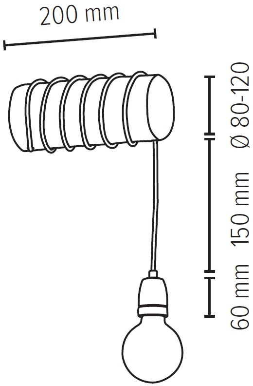 SPOT Light Wandleuchte »TRABO PORCIA«, 1 flammig, Leuchtmittel E27 | Leuchtmittel wechselbar, Retro-Design mit Porzellan und Kiefernholz, Holz grau gebeizt