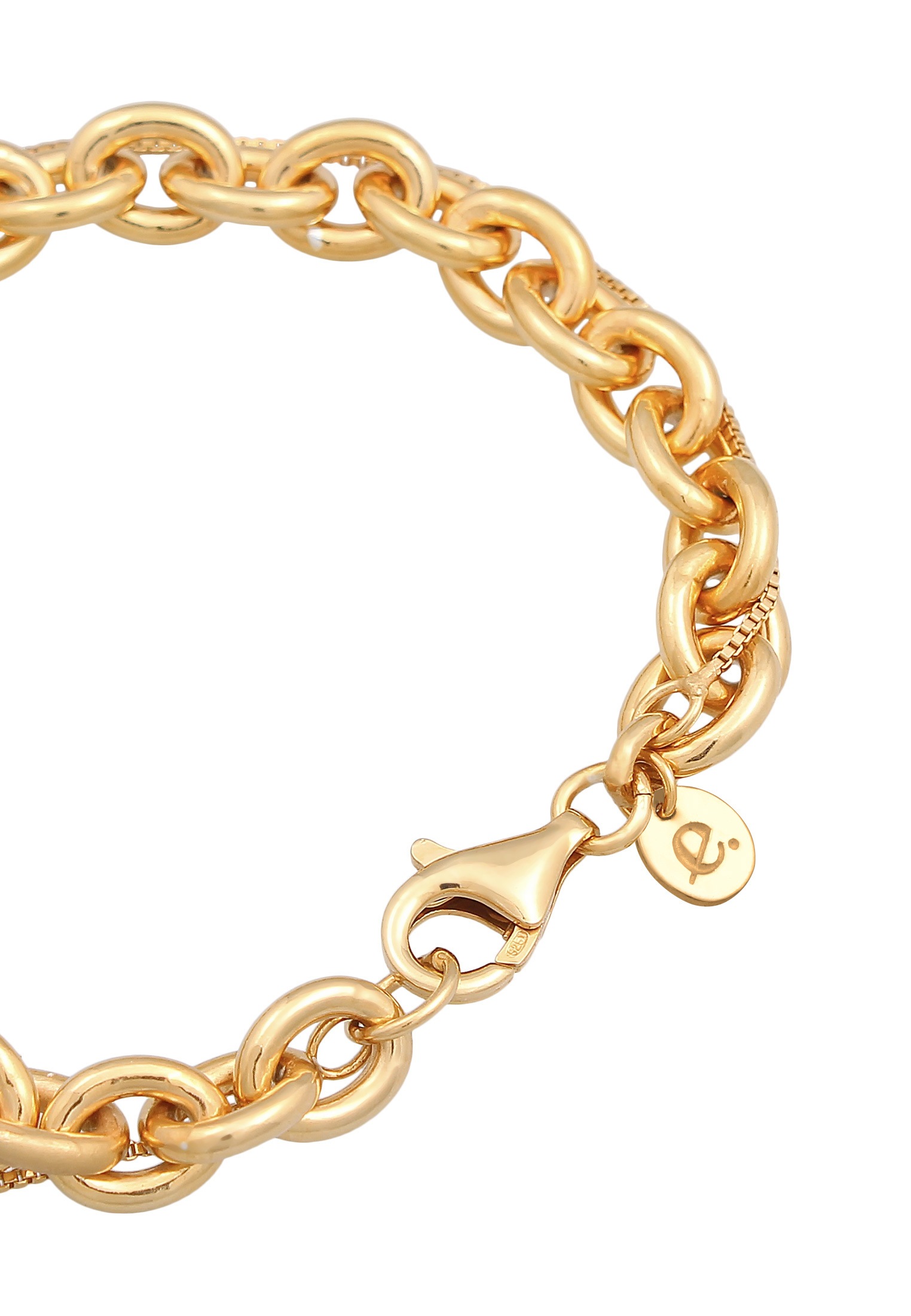 Elli Premium Armkette »Armband Glieder Layer Look 925 Silber rhodiniert«