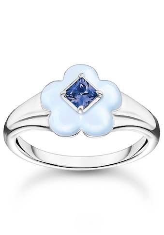 Fingerring »mit blauer Blume, TR2433-496-1-52,54,56,58«