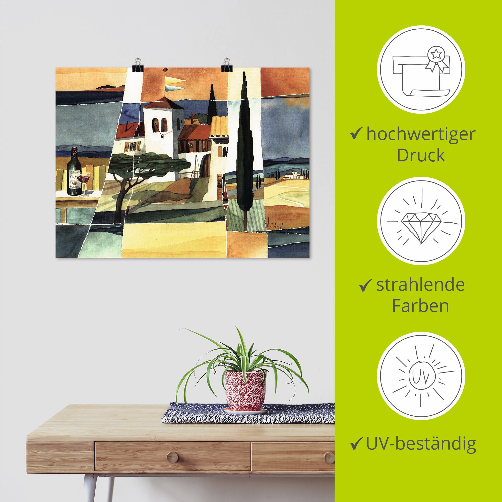 Artland Wandbild »Italien« Europa 1 Stk. tlg. als Leinwandbild, Poster in verschied. Größen