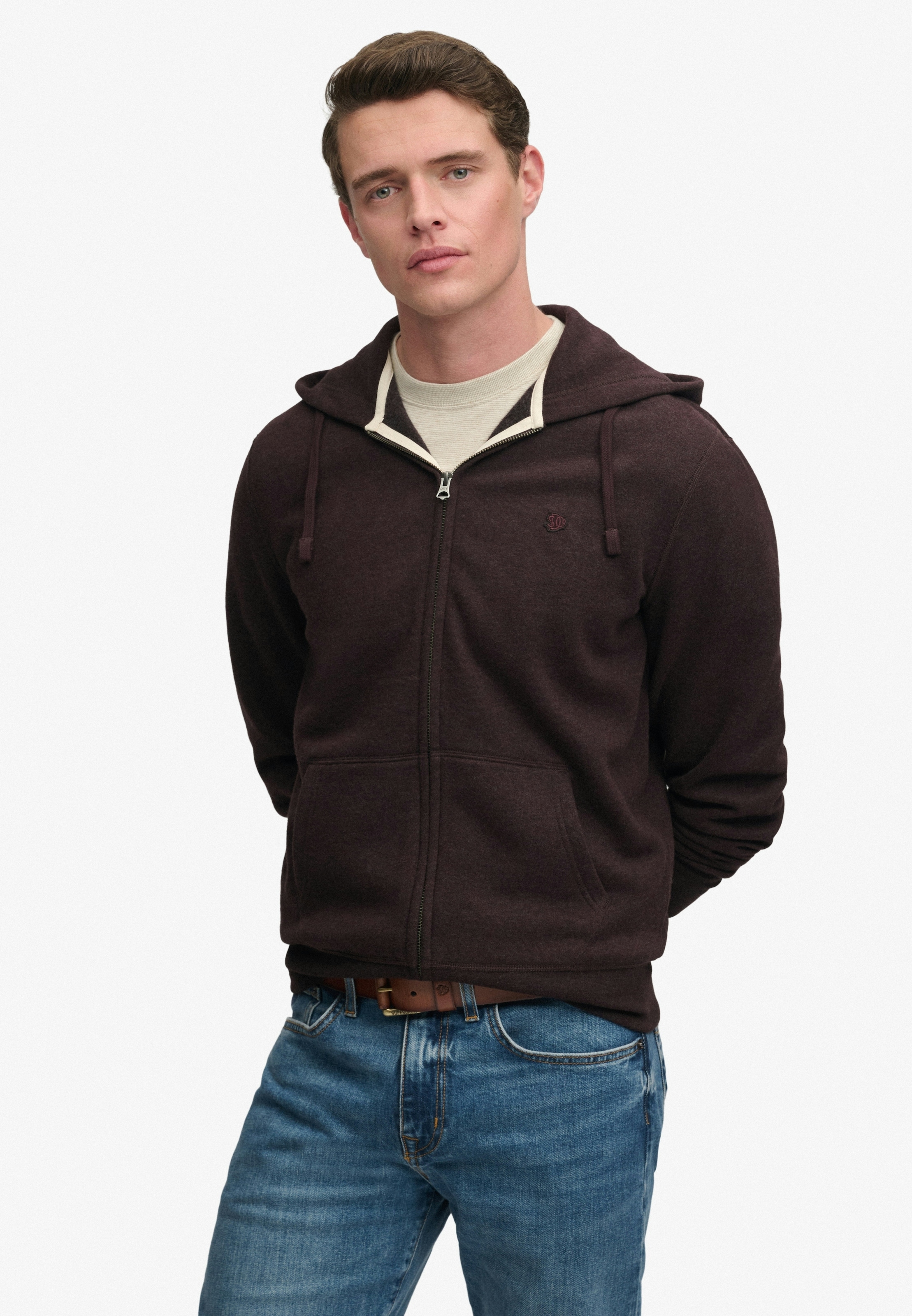 Superdry Kapuzensweatjacke »ESSENTIAL SDCO LOGO ZIPHOOD« Baumwollmischung, regular fit