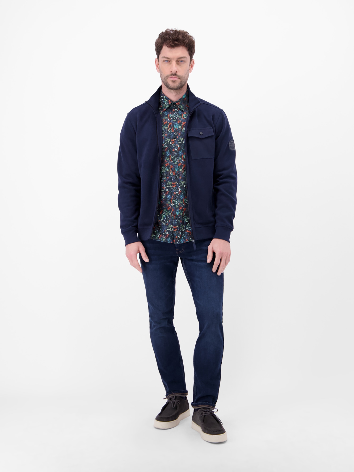 LERROS Langarmhemd »Langarmhemd mit floralem Printmuster«