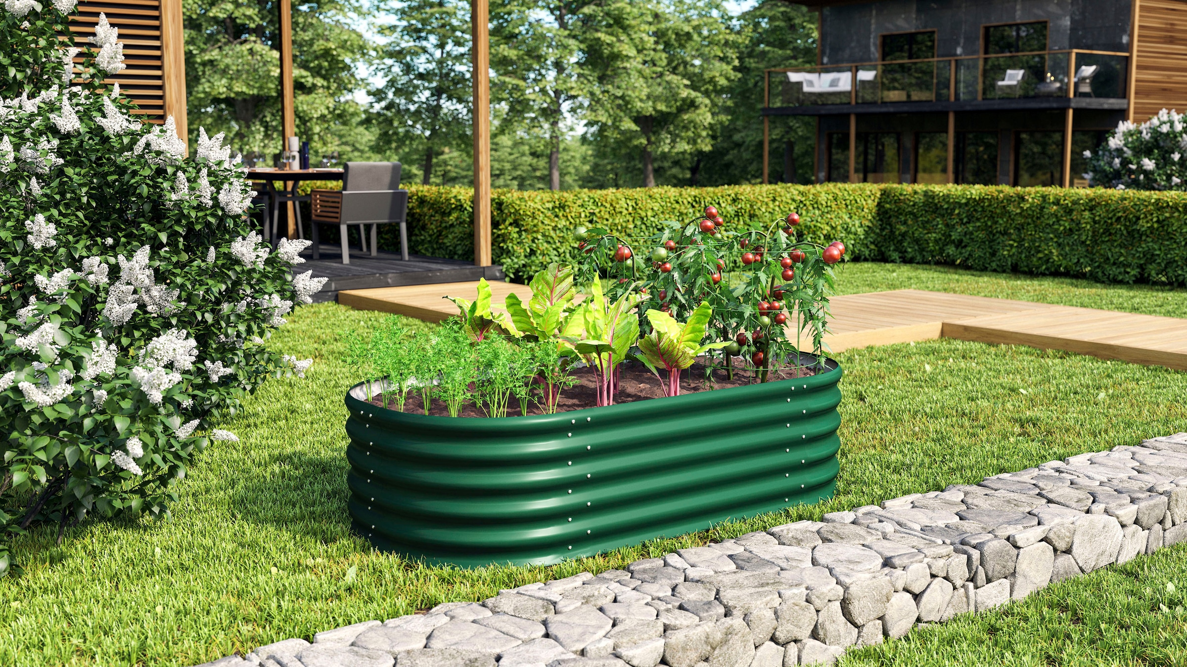 Vitavia Hochbeet »Terra 401«, BxTxH: 82x162x40 cm, seegras