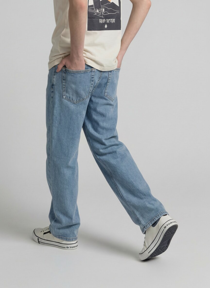 TOM TAILOR 5-Pocket-Jeans Baggy Jeans- mit ausgestelltem Bein