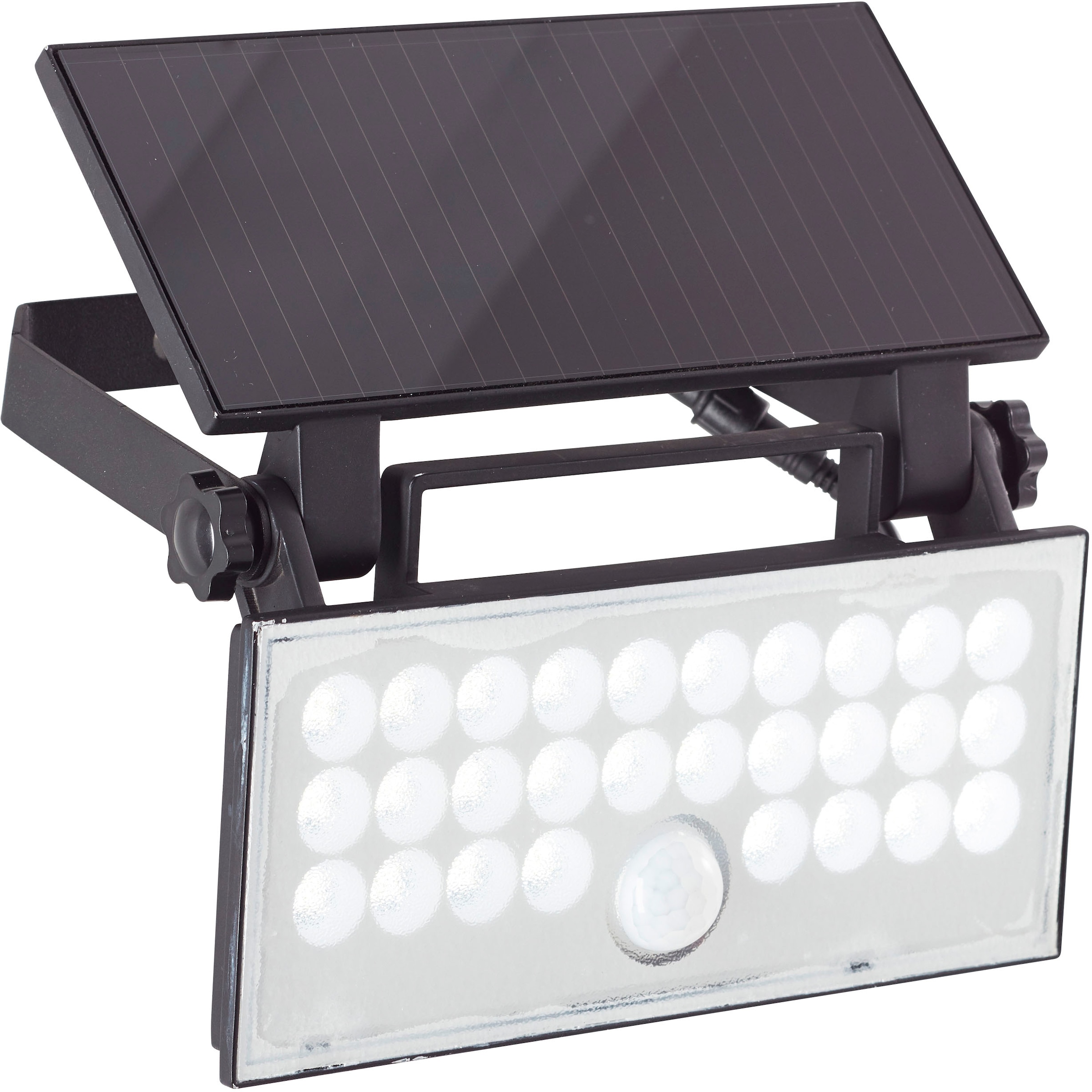 Brilliant LED Außen-Wandleuchte »Luton« 1 Stk. Solar, 19 cm, 1000 lm, 4100 K, schwenkbar, schwarz