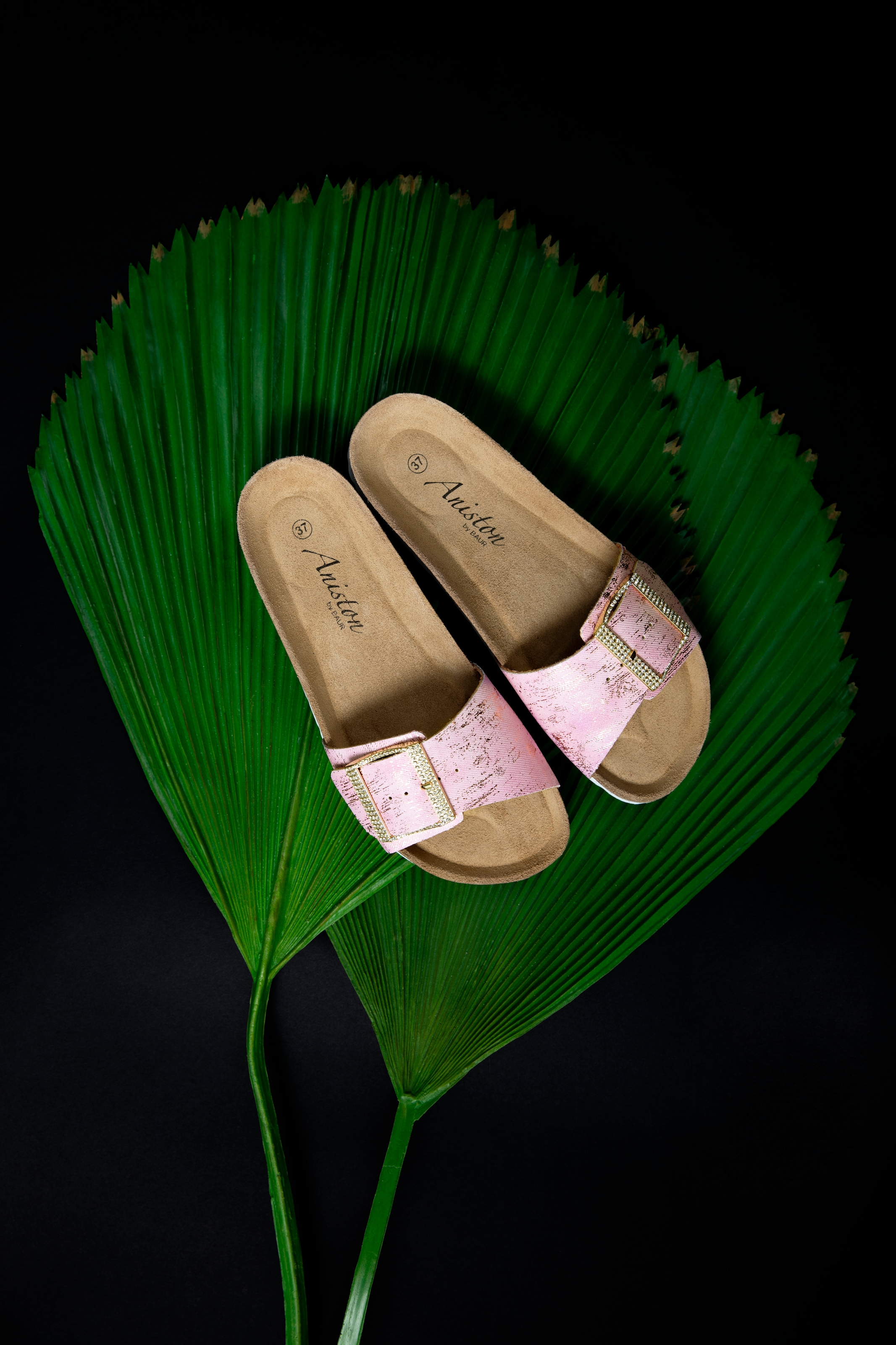 Aniston SHOES Pantolette, Sommerschuh, Strandschuh, Glitzersteine - NEUE KOLLEKTION
