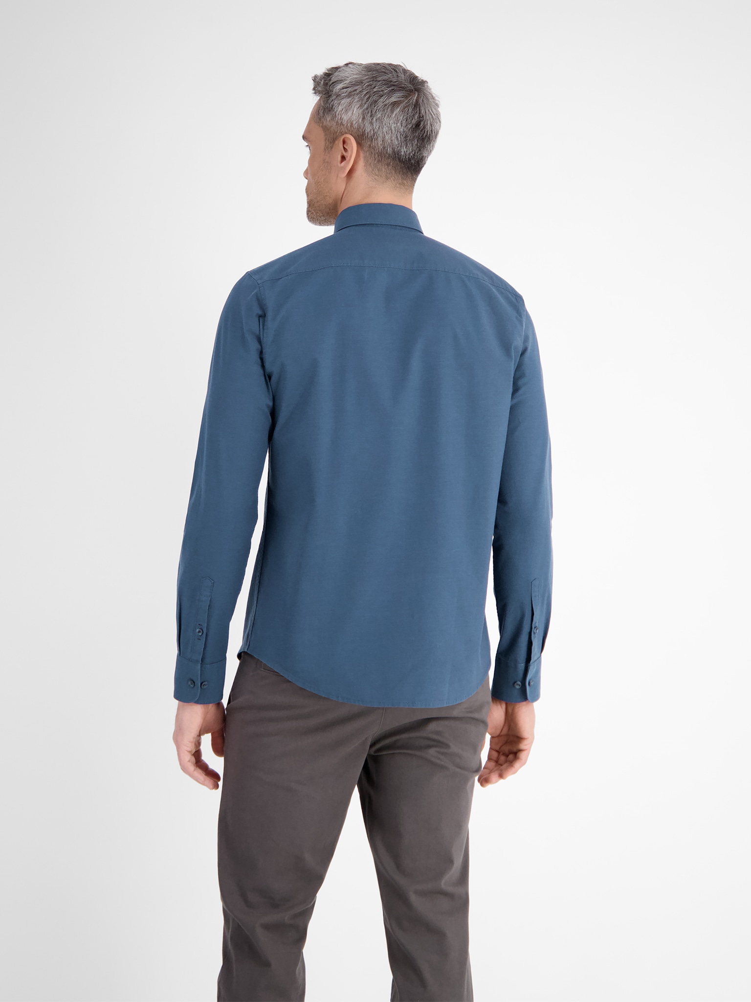 LERROS Langarmhemd »Oxford Solid«, mit Button-Down-Kragen
