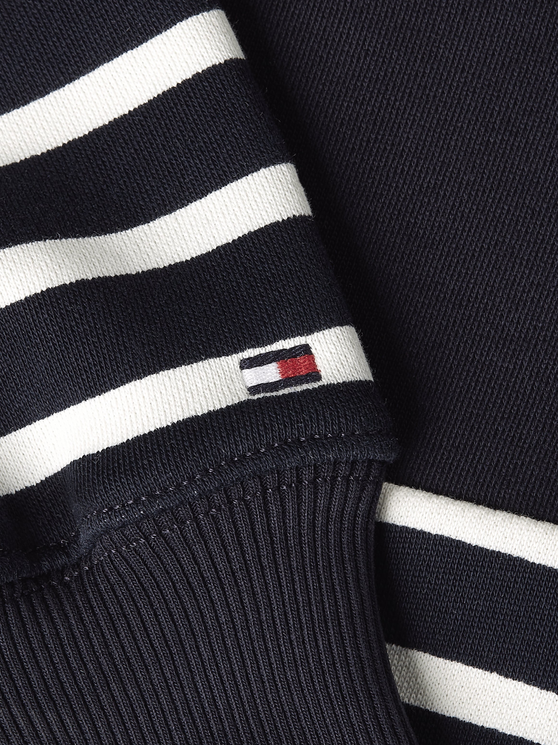 Tommy Hilfiger Sweatshirt »PLACED STRIPE 1/4 ZIP«, Mit Rundhalsausschnitt